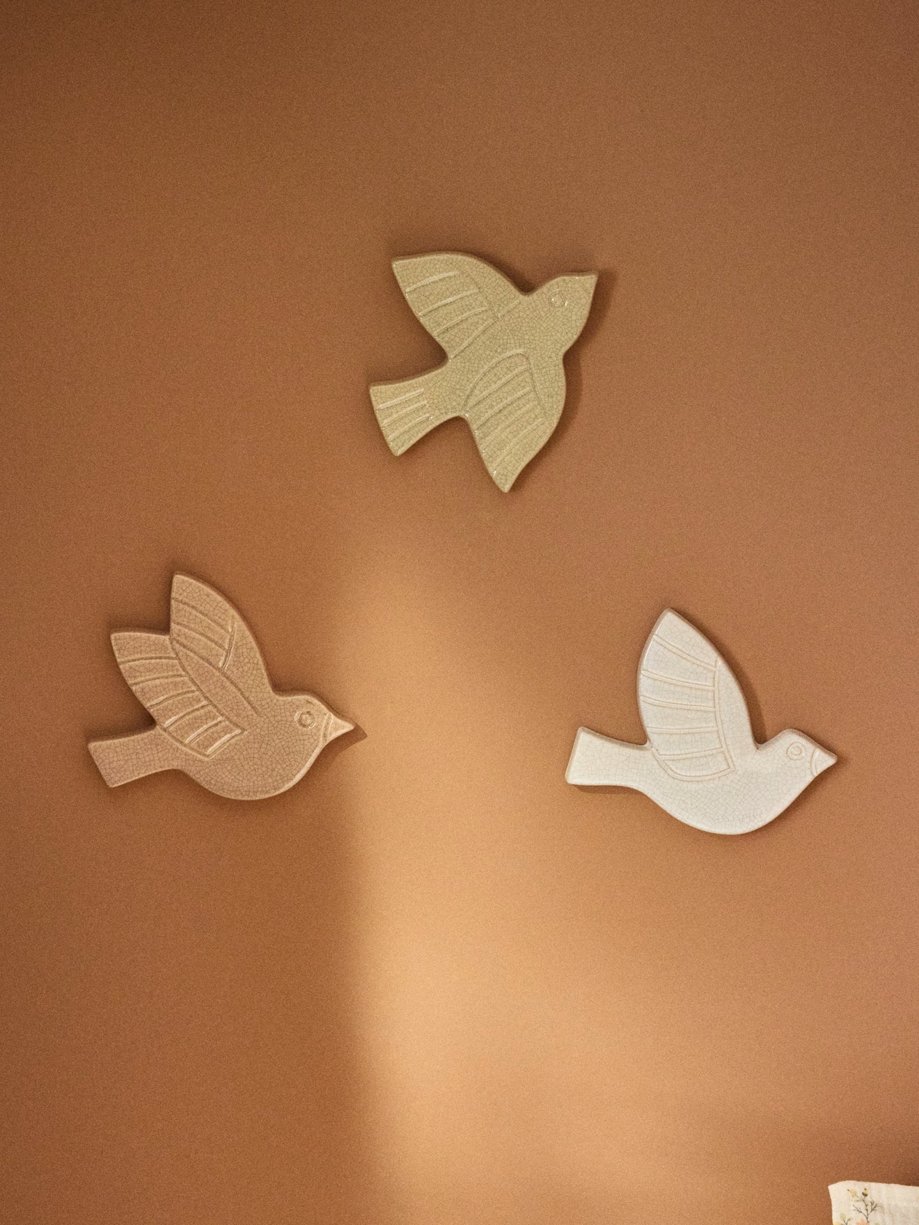 Oiseau céramique par lot de 3