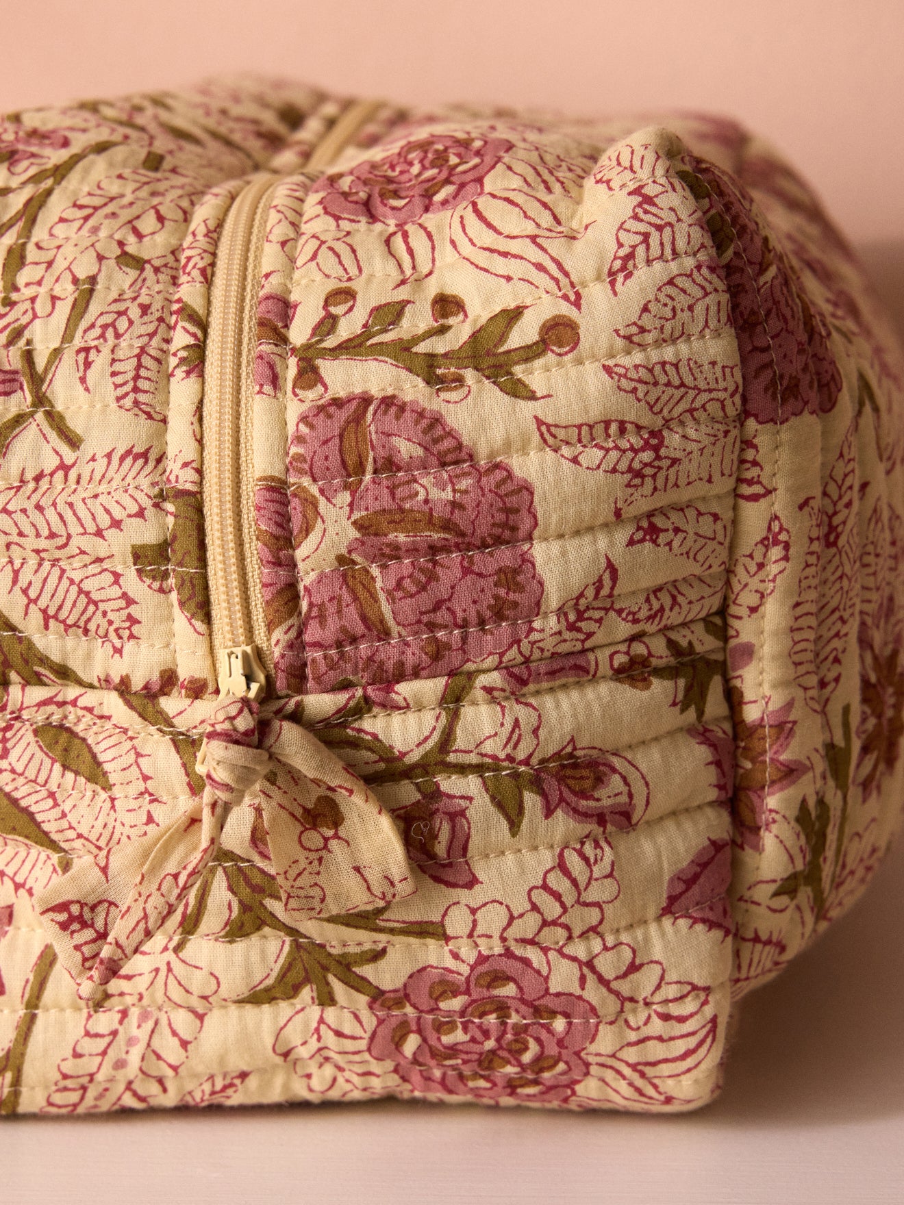 Trousse de toilette imprimé fleuri indien
