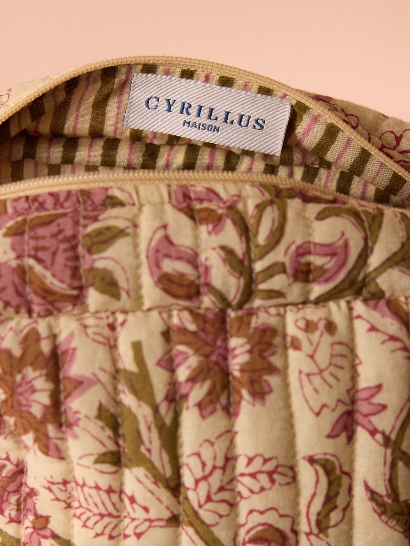 Trousse de toilette imprimé fleuri indien