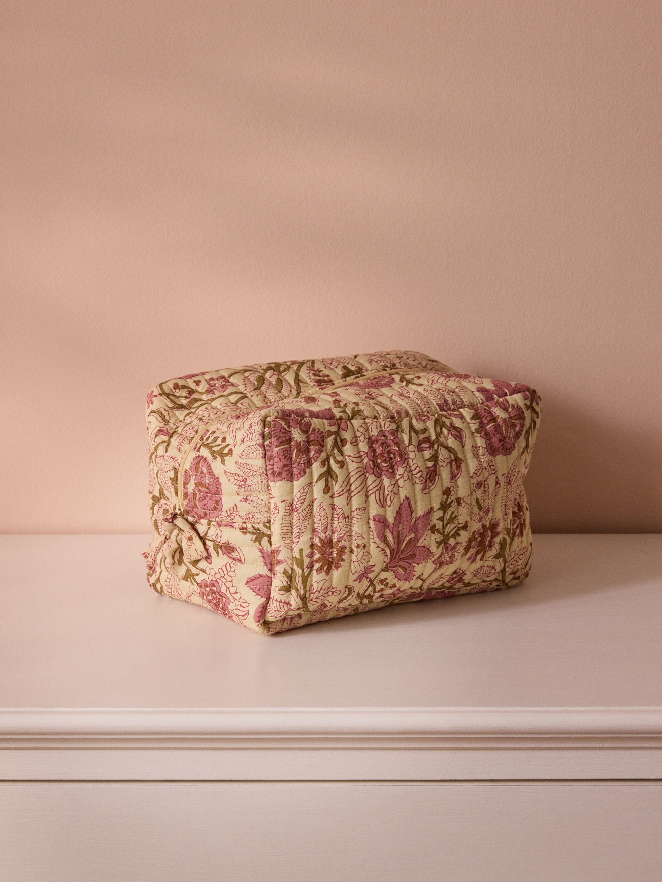 Trousse de toilette imprimé fleuri indien