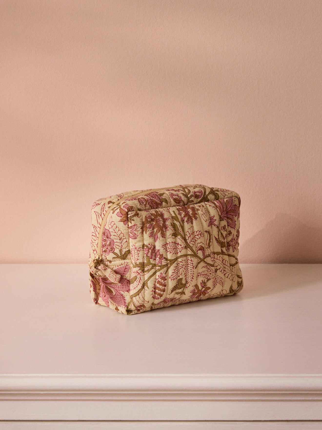 Trousse de toilette imprimé fleuri indien
