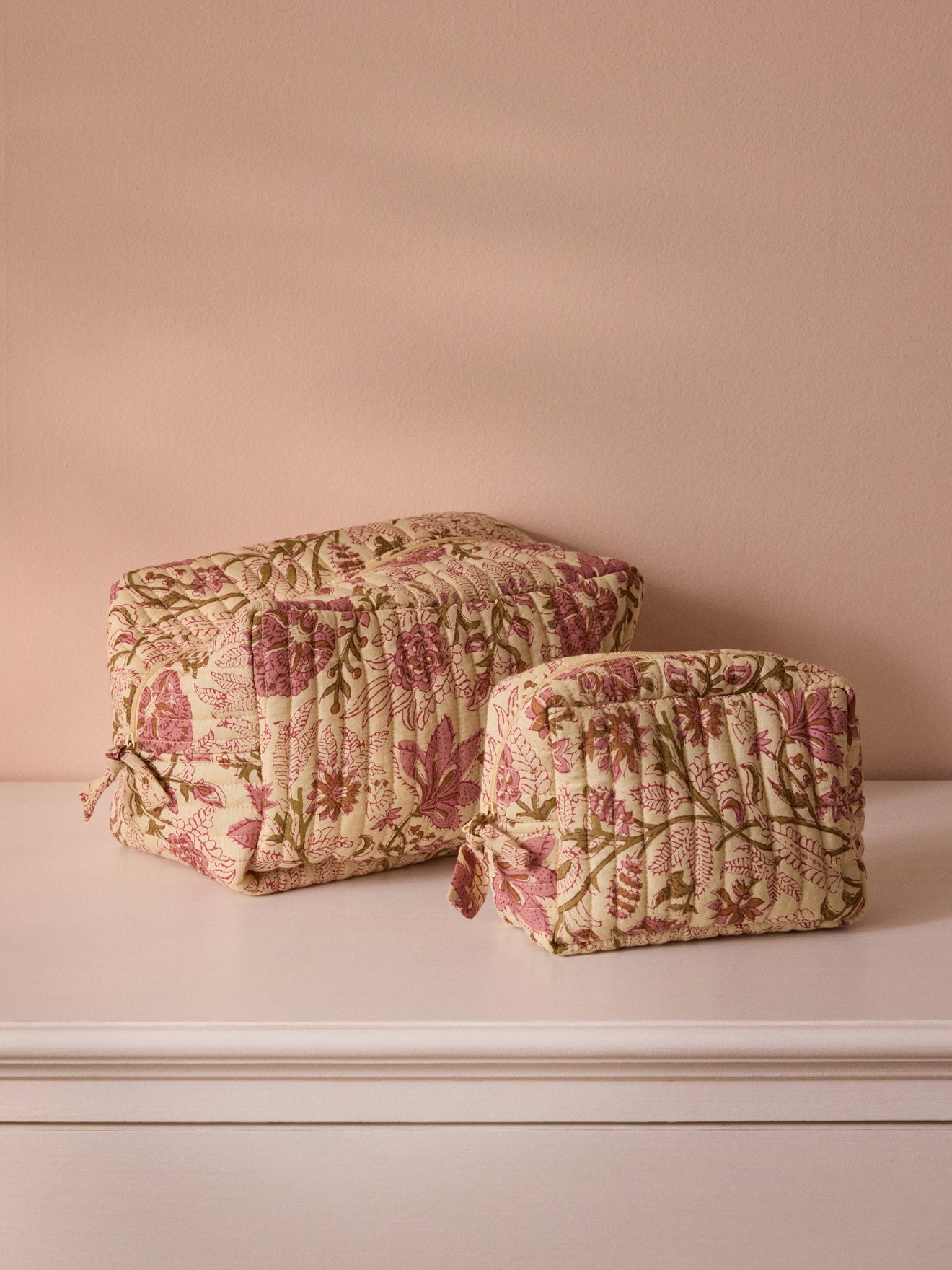Trousse de toilette imprimé fleuri indien