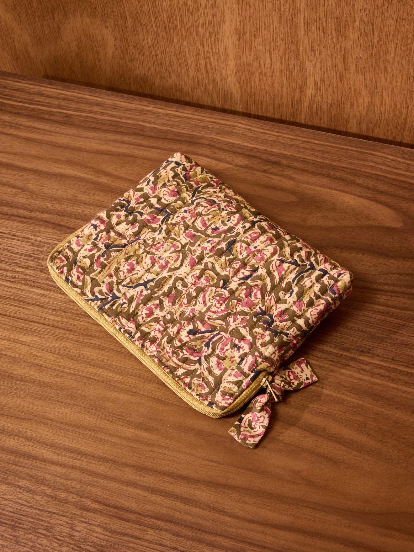 Petite trousse imprimé indien Fleurs Agra