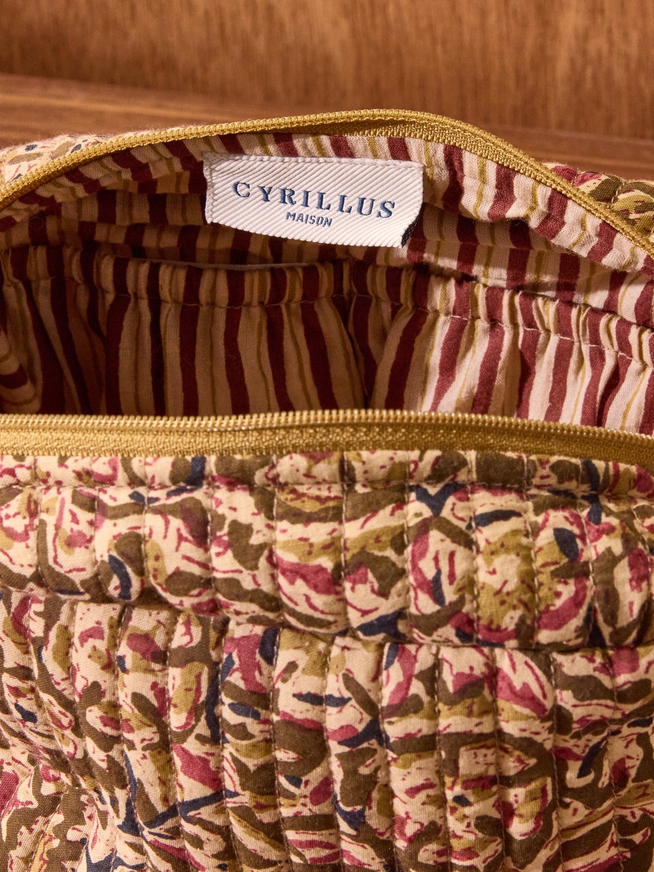 Trousse de toilette imprimé indien Fleurs Agra
