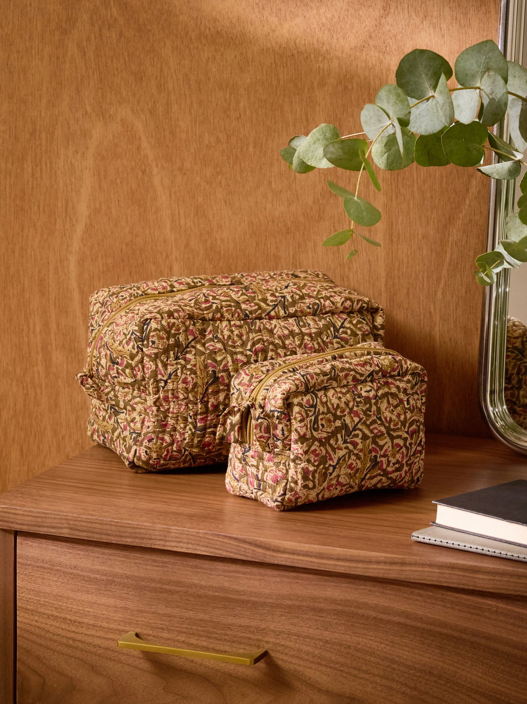 Trousse de toilette imprimé indien Fleurs Agra