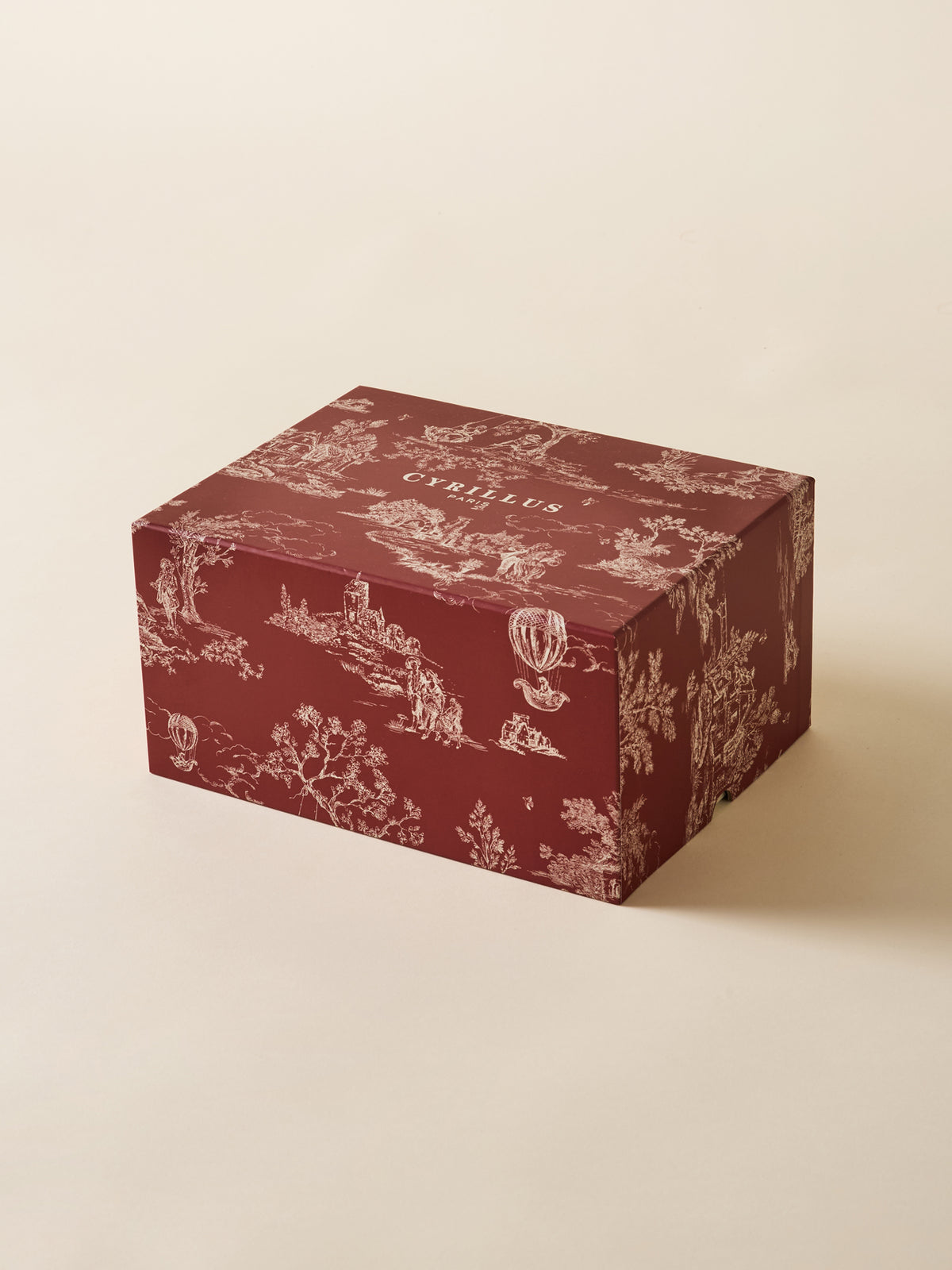 Boîte à bijoux XL esprit toile de Jouy