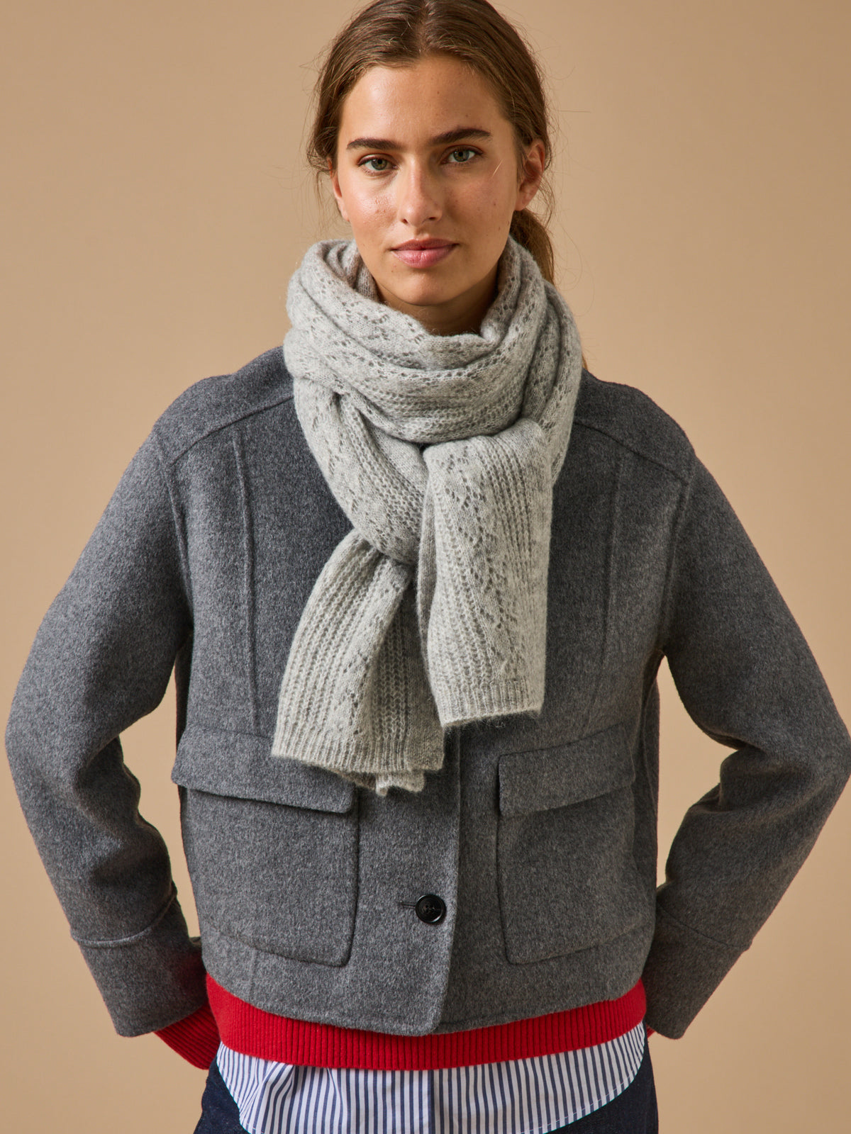 Écharpe ajourée femme