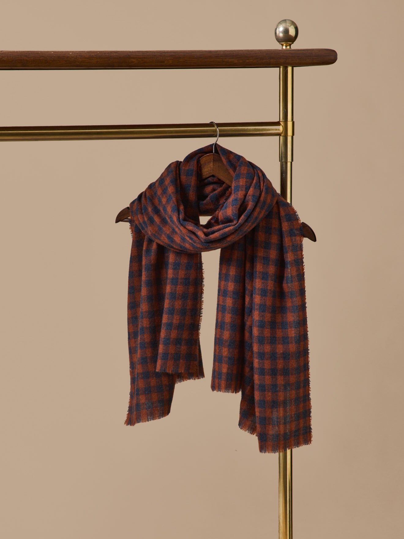 Foulard étamine carreaux femme