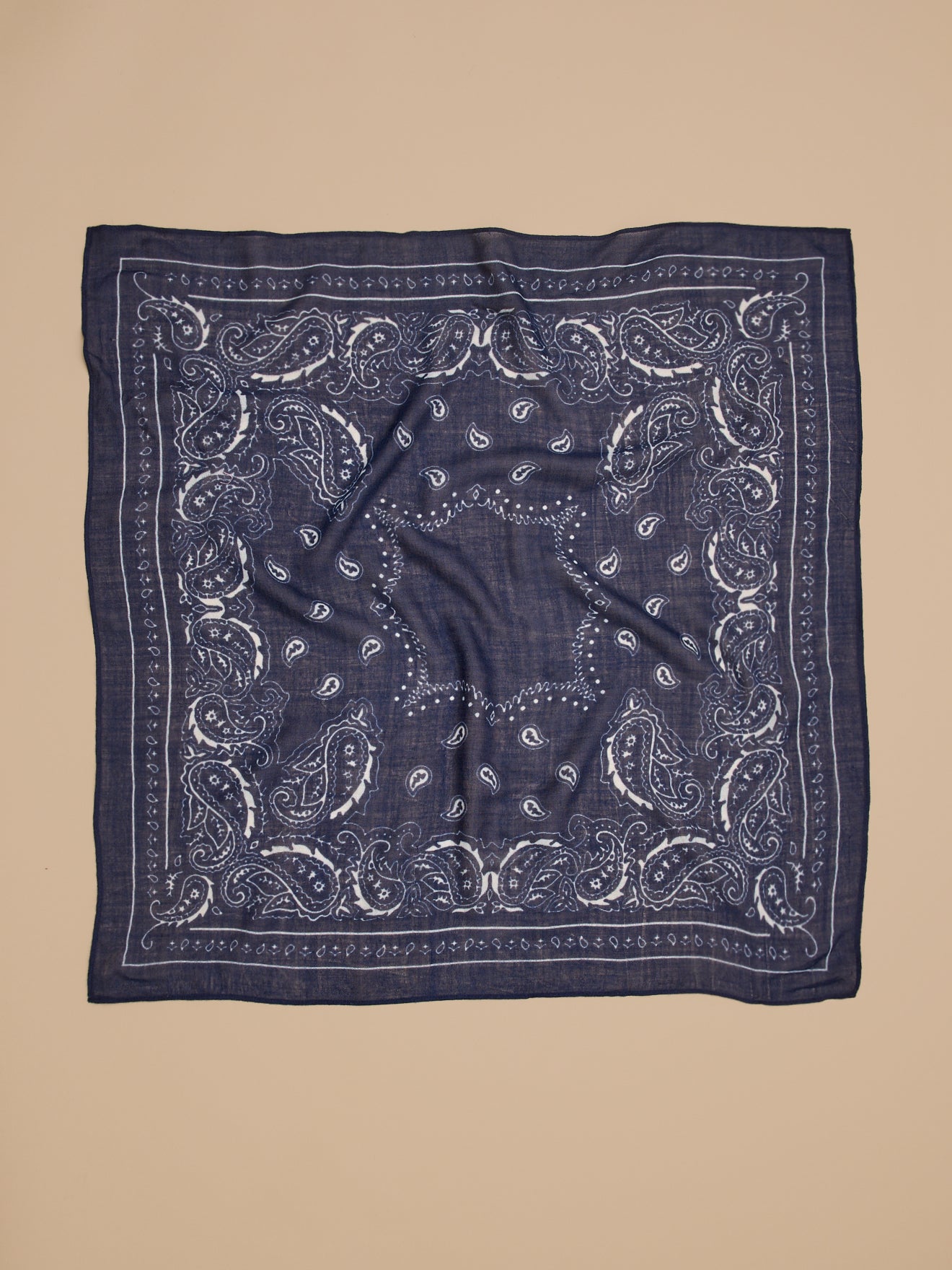 Bandana imprimé en laine unisexe