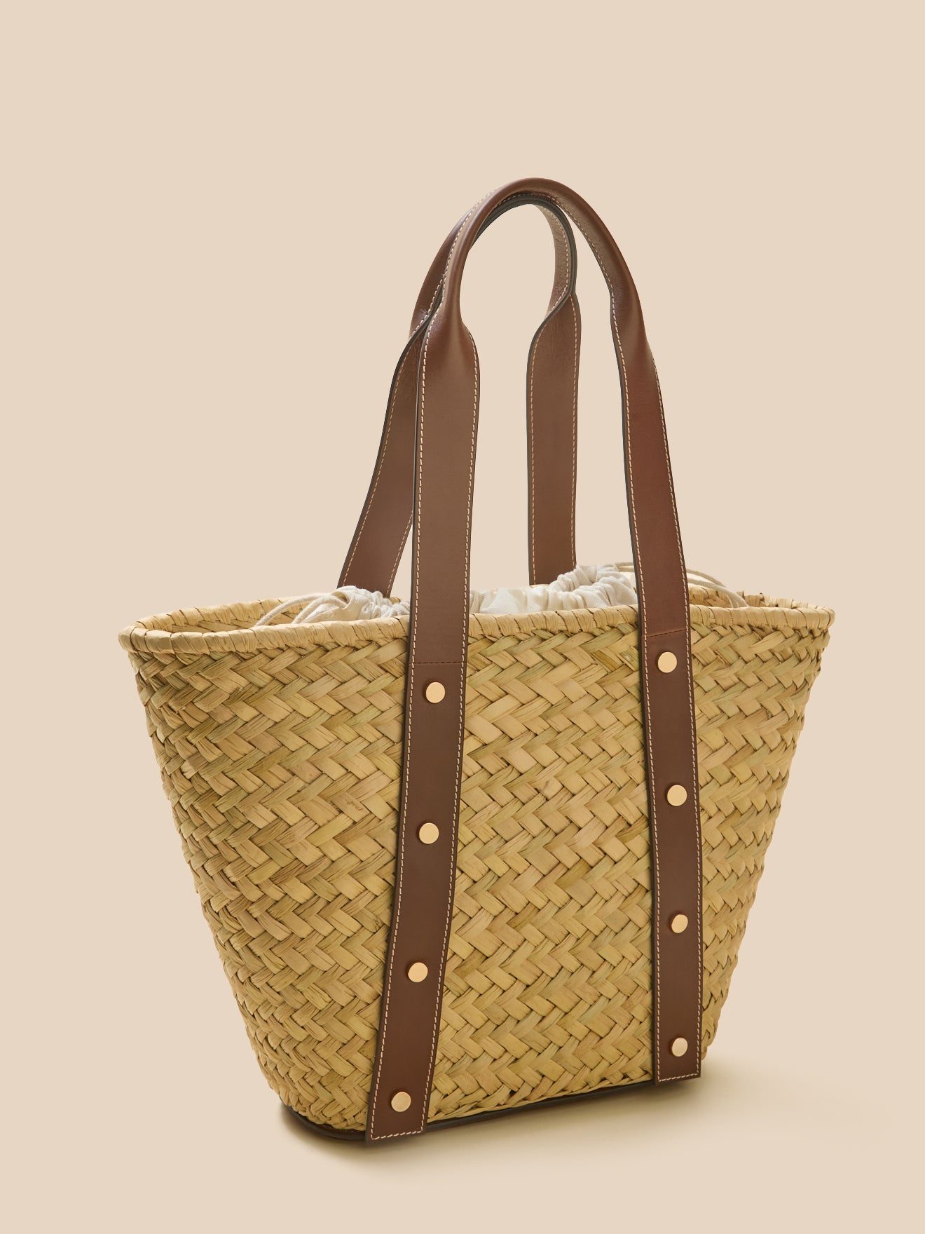 Sac cabas paille et cuir - Collection Maroquinerie Cyrillus