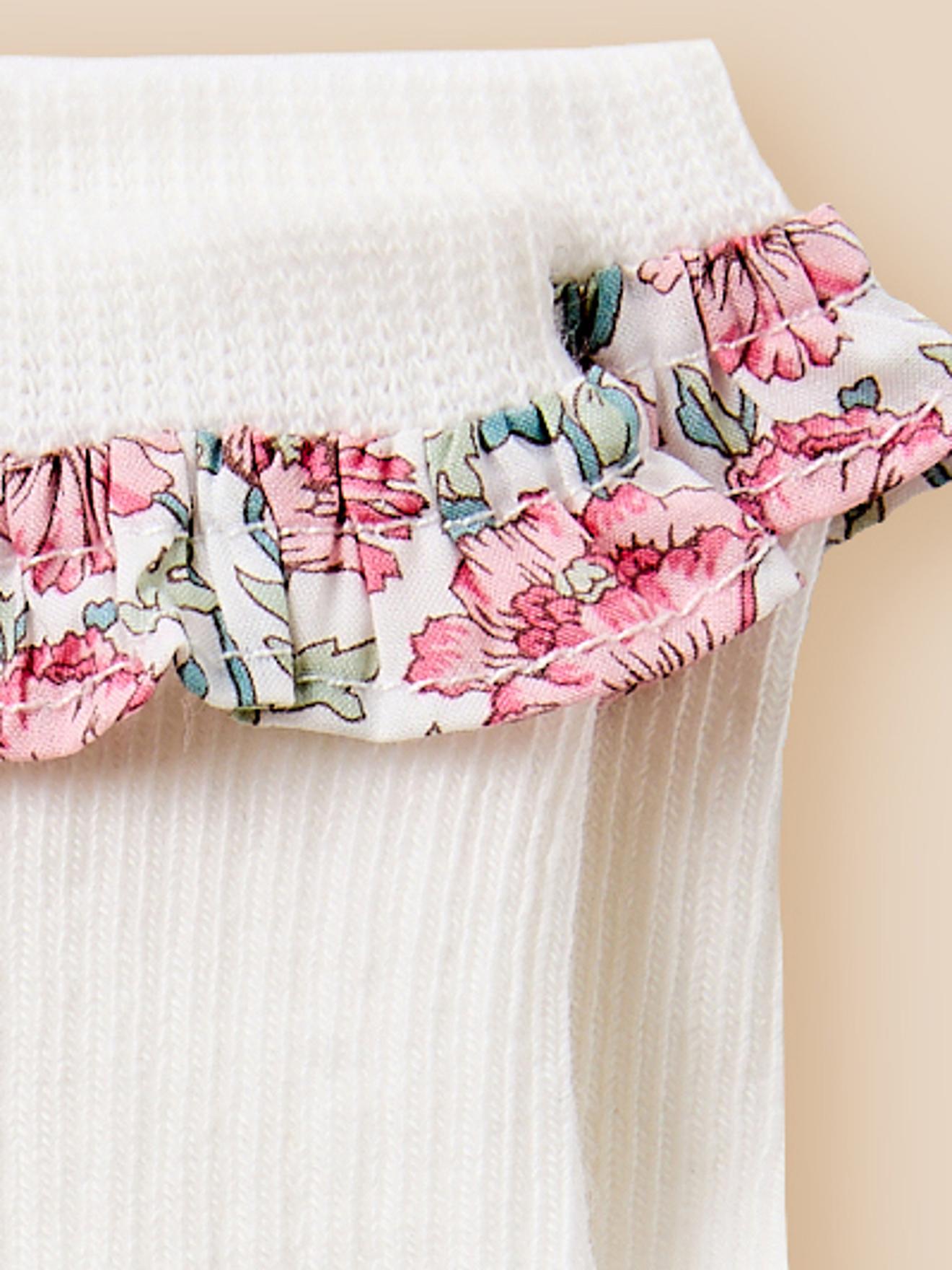Chaussettes avec volant en tissu Liberty Bébé