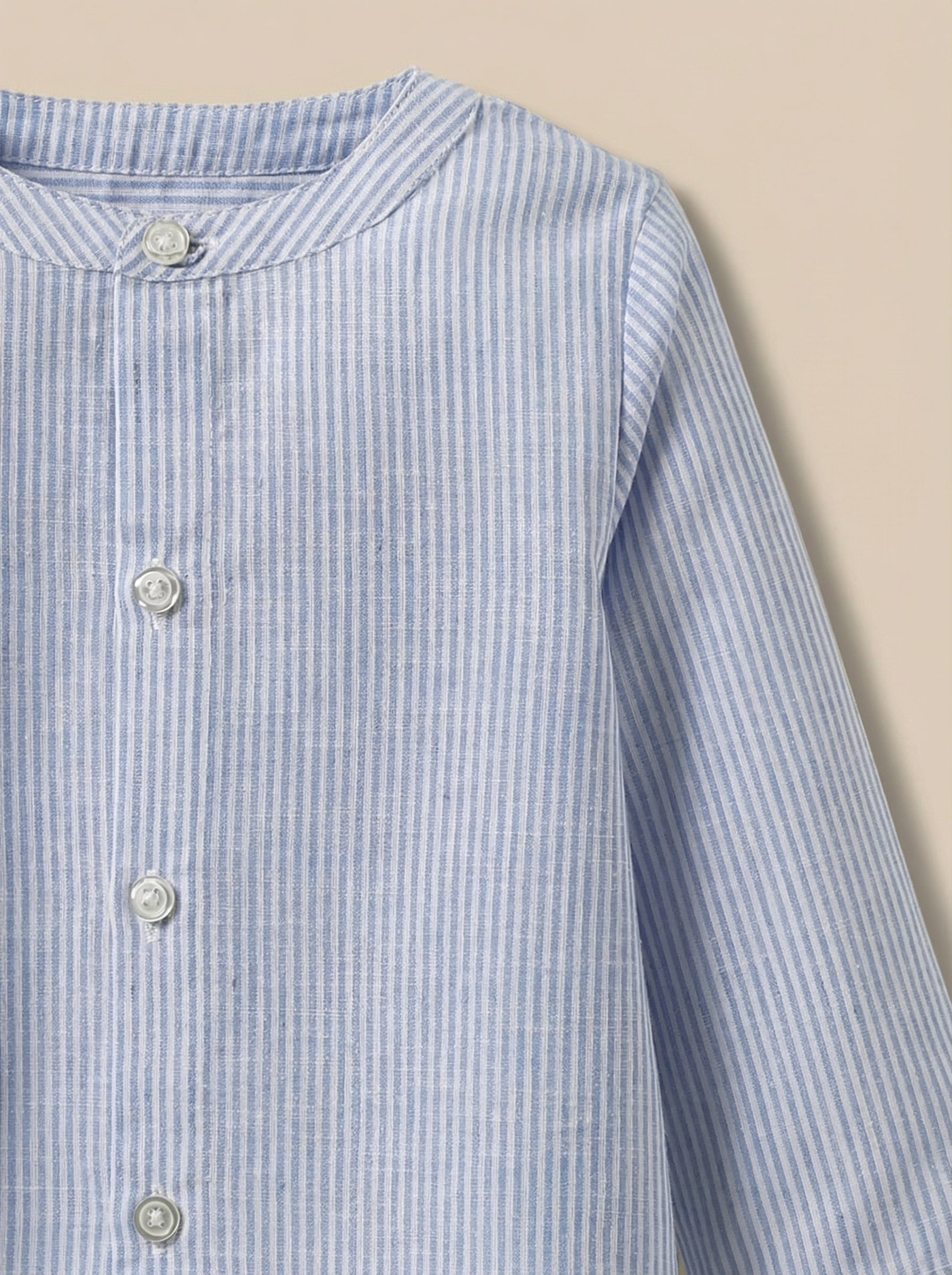 Chemise rayée en lin et coton Bébé