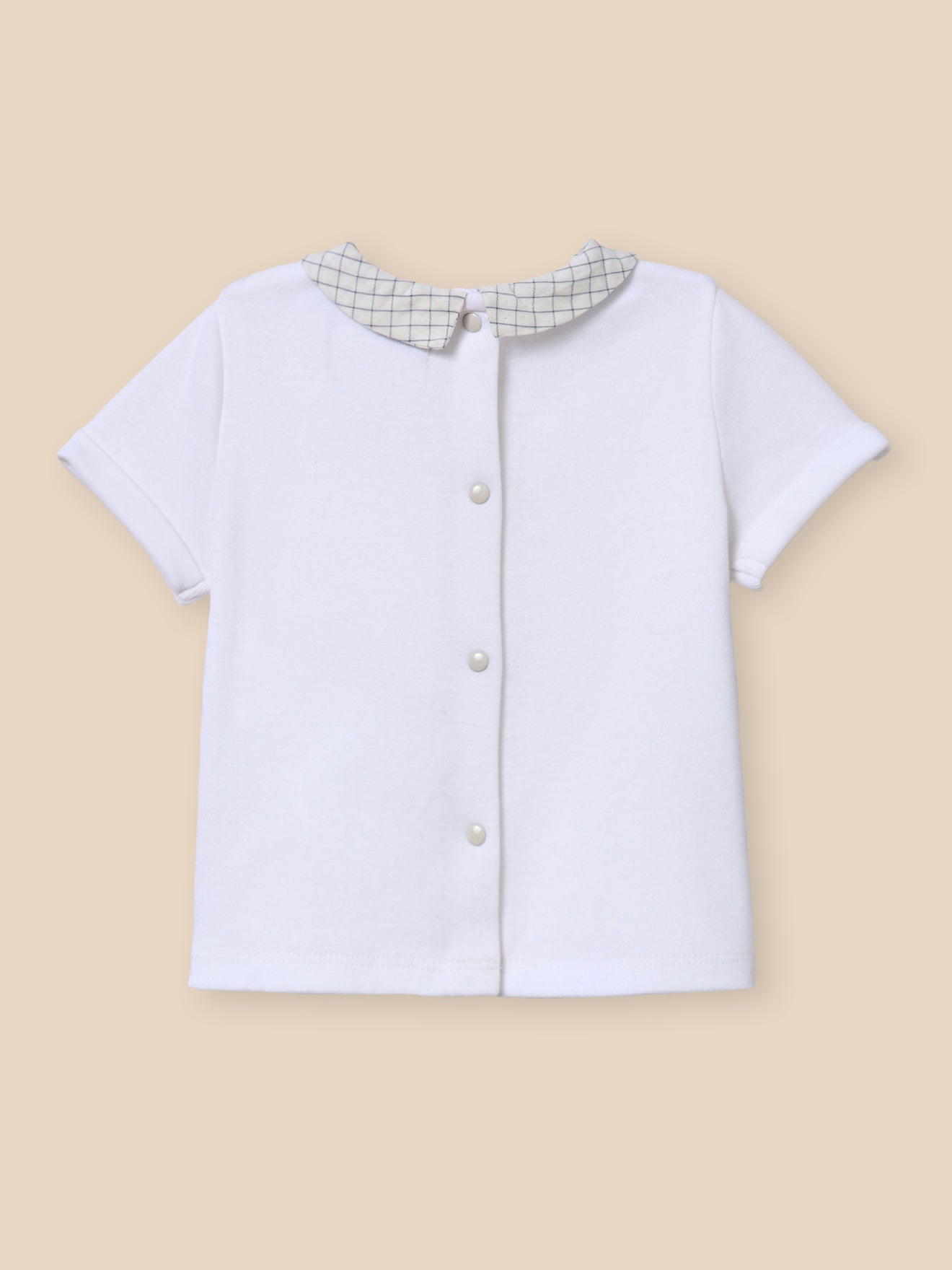 T-shirt col en seersucker Bébé - Coton biologique