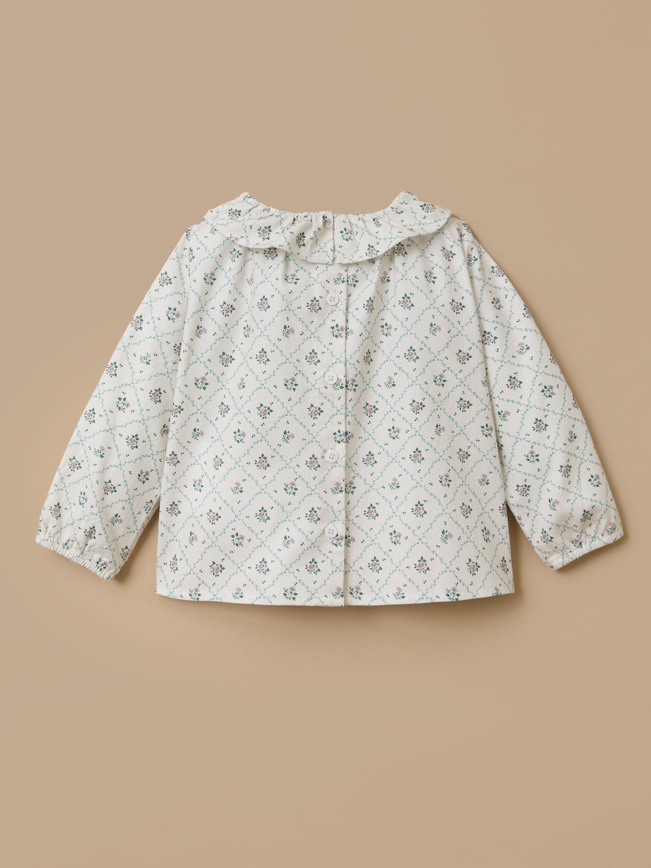Blouse imprimée col froufrou Bébé
