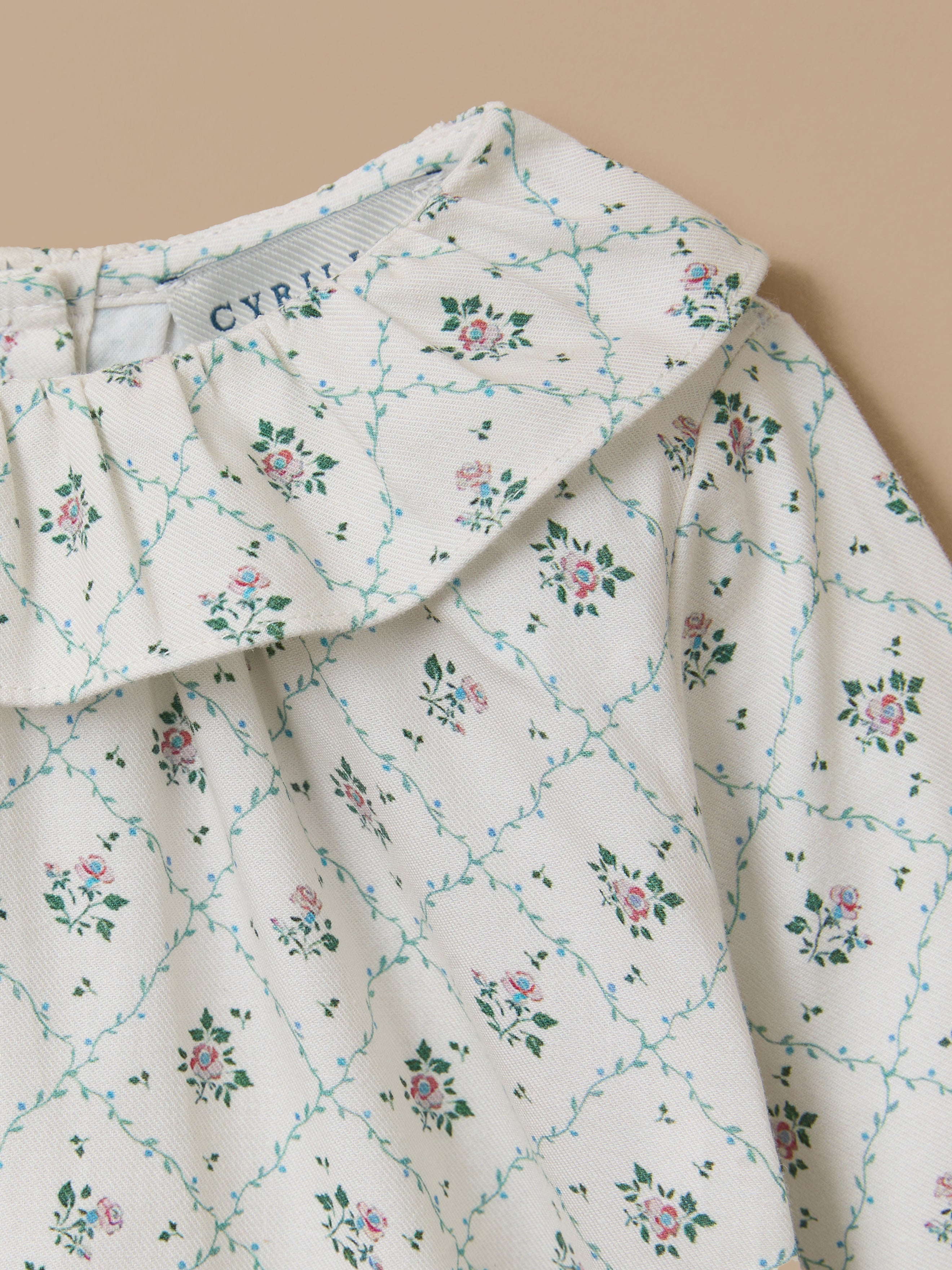 Blouse imprimée col froufrou Bébé