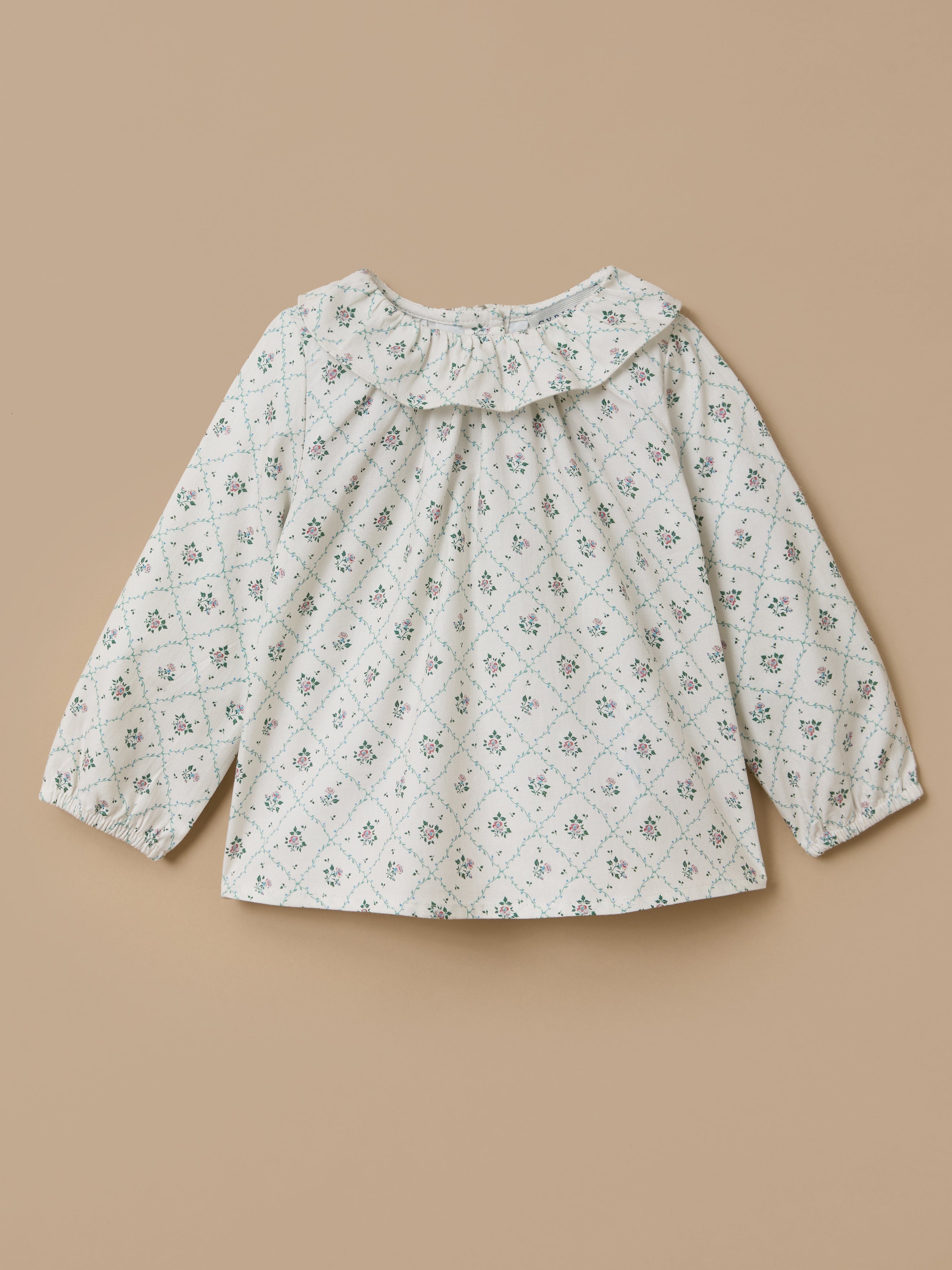 Blouse imprimée col froufrou Bébé