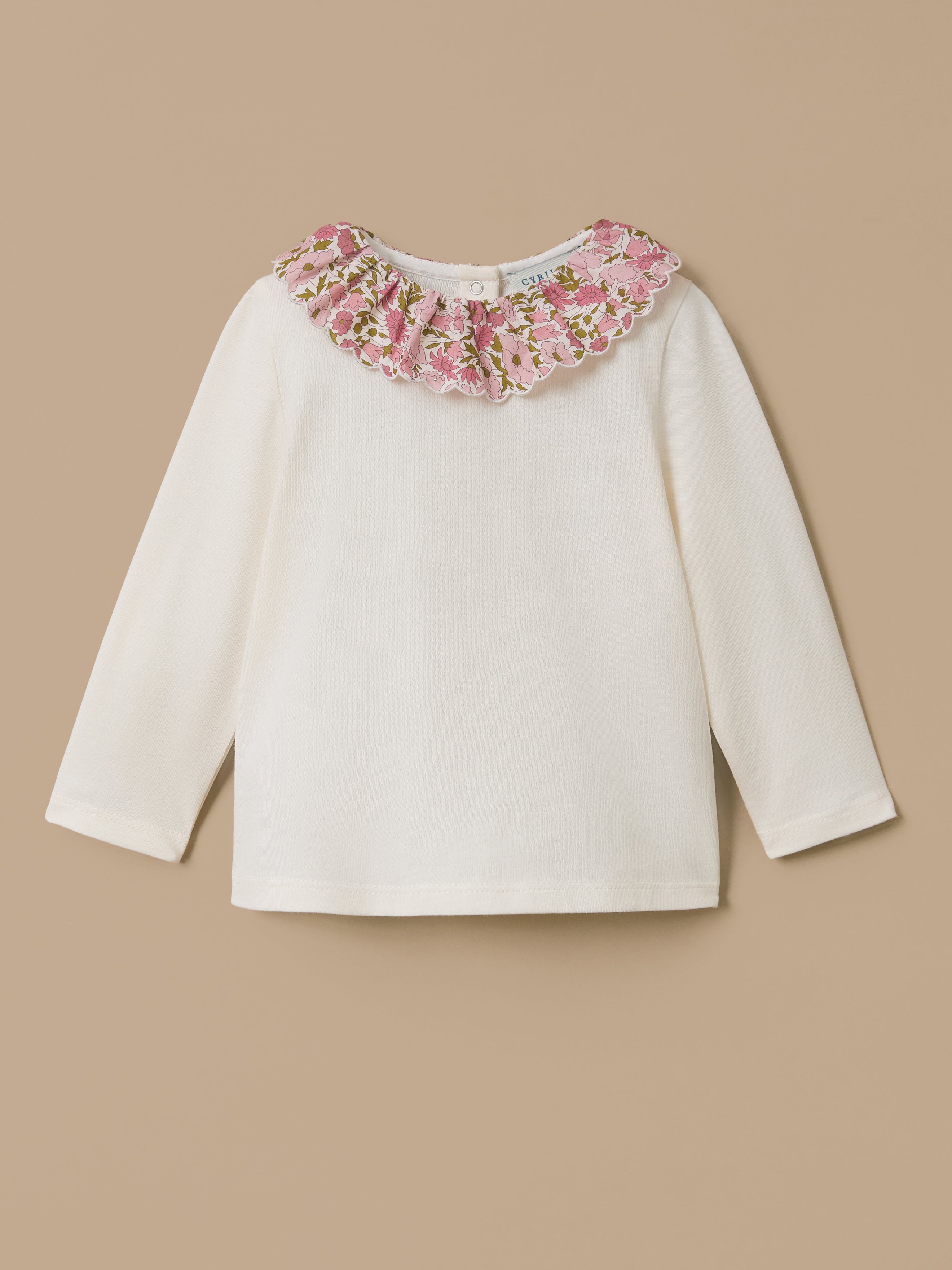T-shirt col tissu Liberty Bébé