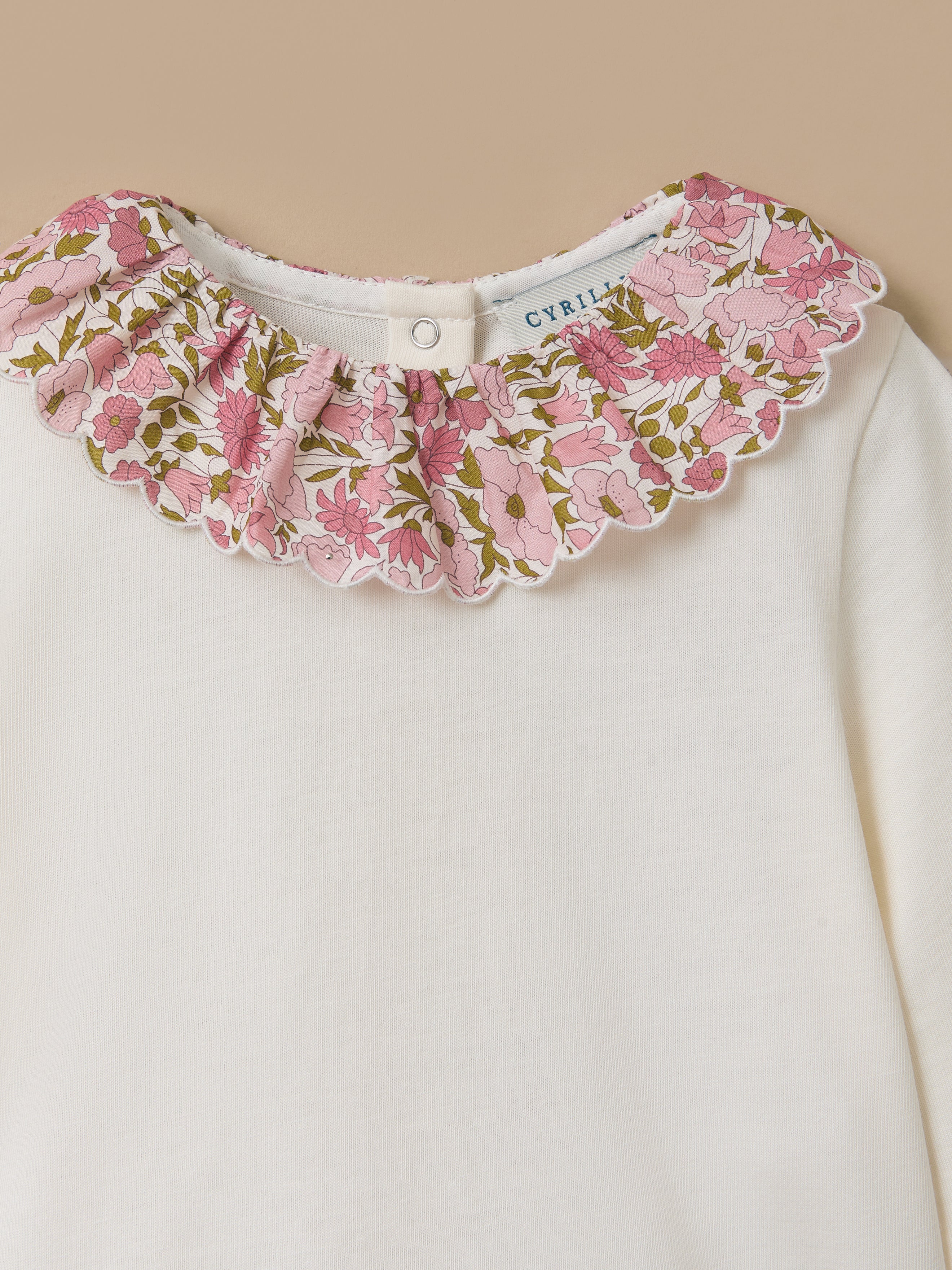 T-shirt col tissu Liberty Bébé