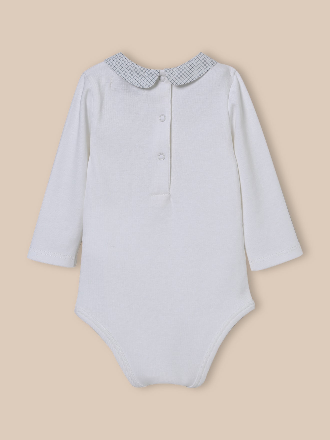 Body Bébé col à carreaux - Coton biologique