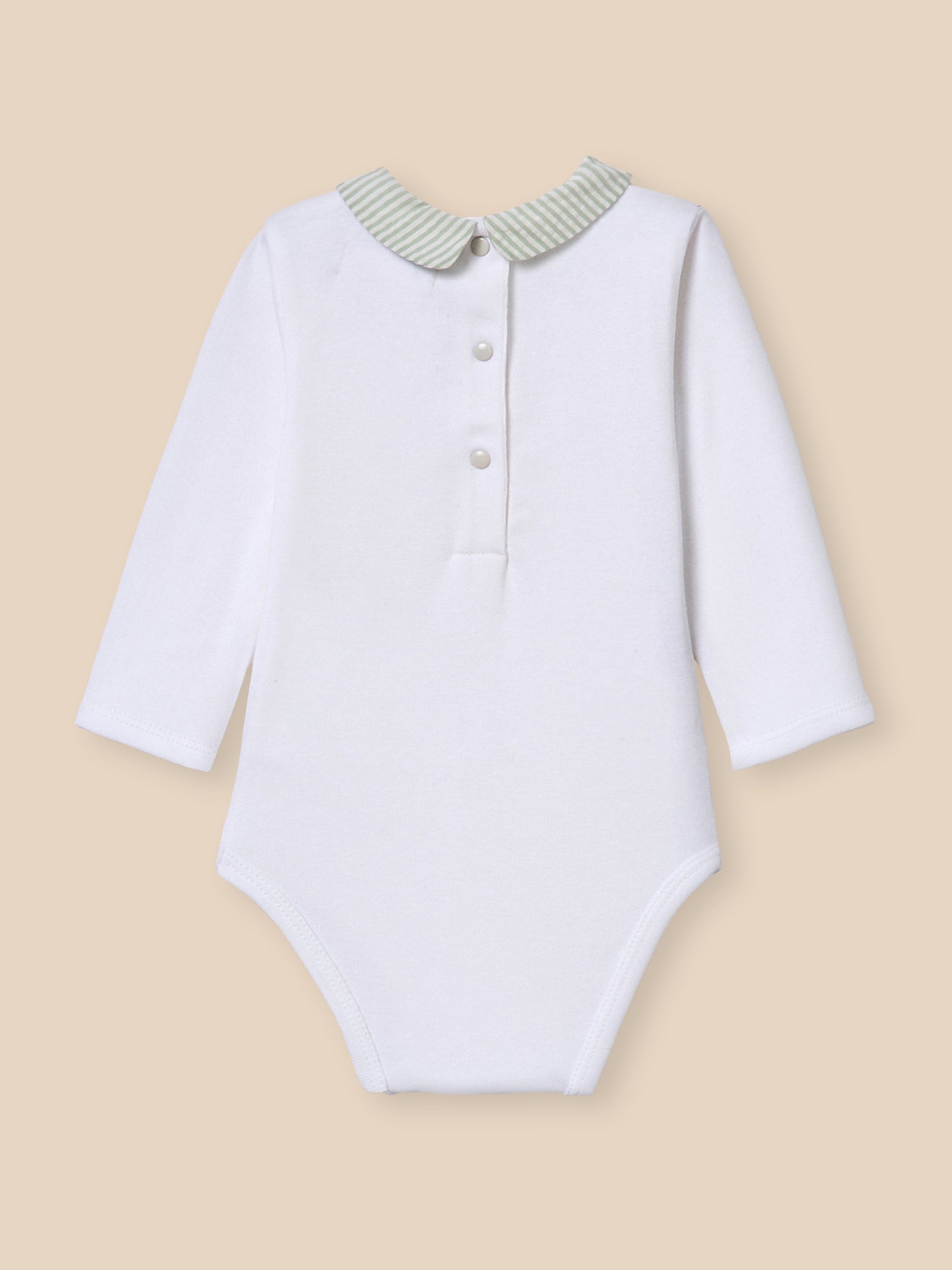 Body Bébé col à carreaux - Coton biologique