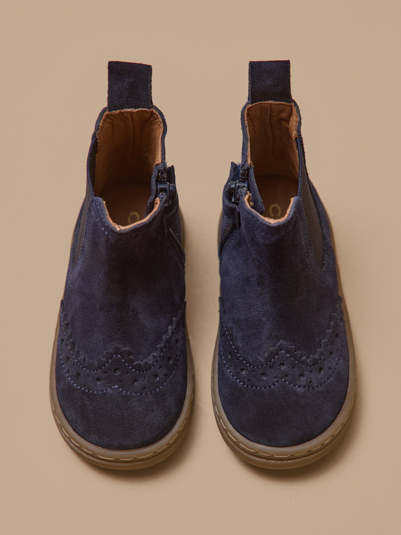 Boots chelsea bout fleuri cuir bébé