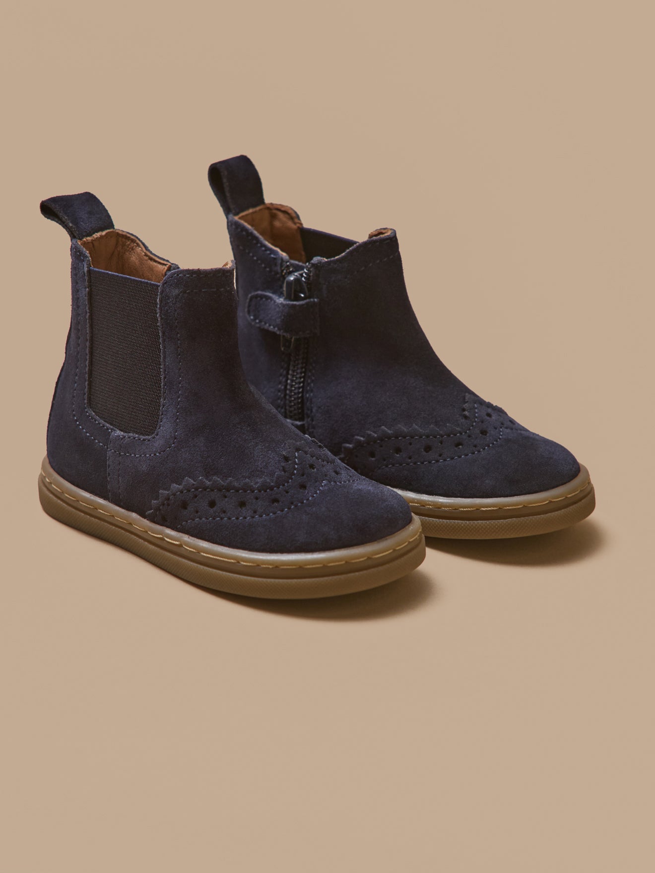 Boots chelsea bout fleuri cuir bébé