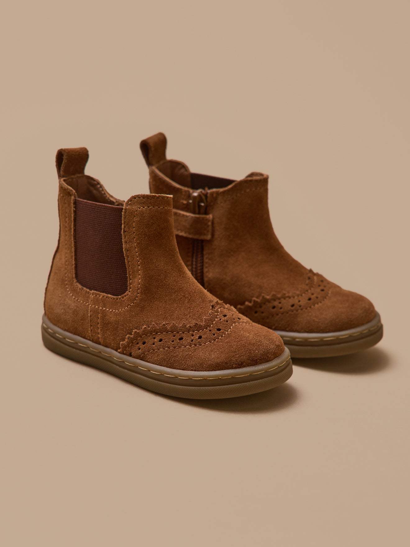 Boots chelsea bout fleuri cuir bébé