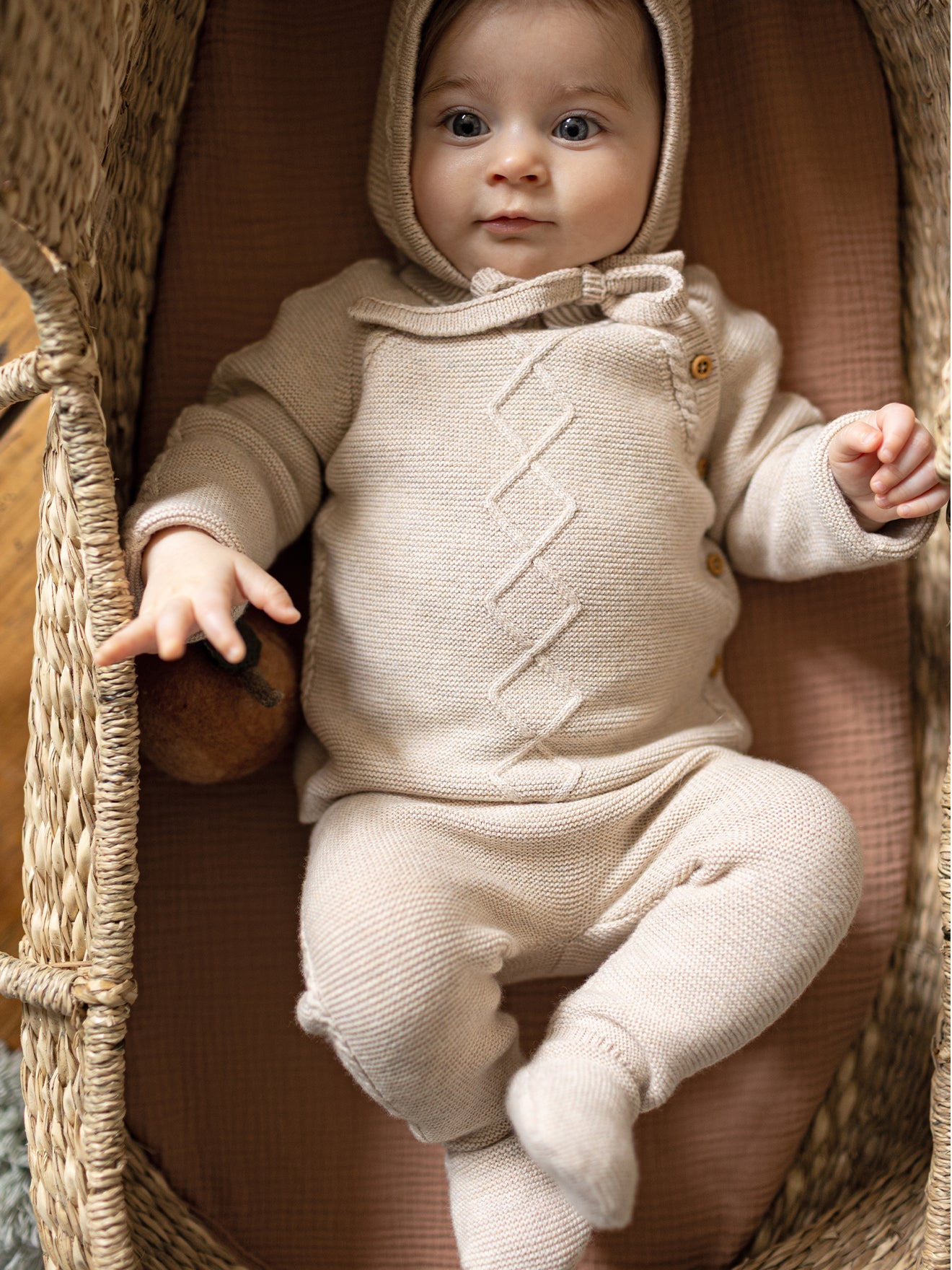 Ensemble naissance - Coton biologique et laine