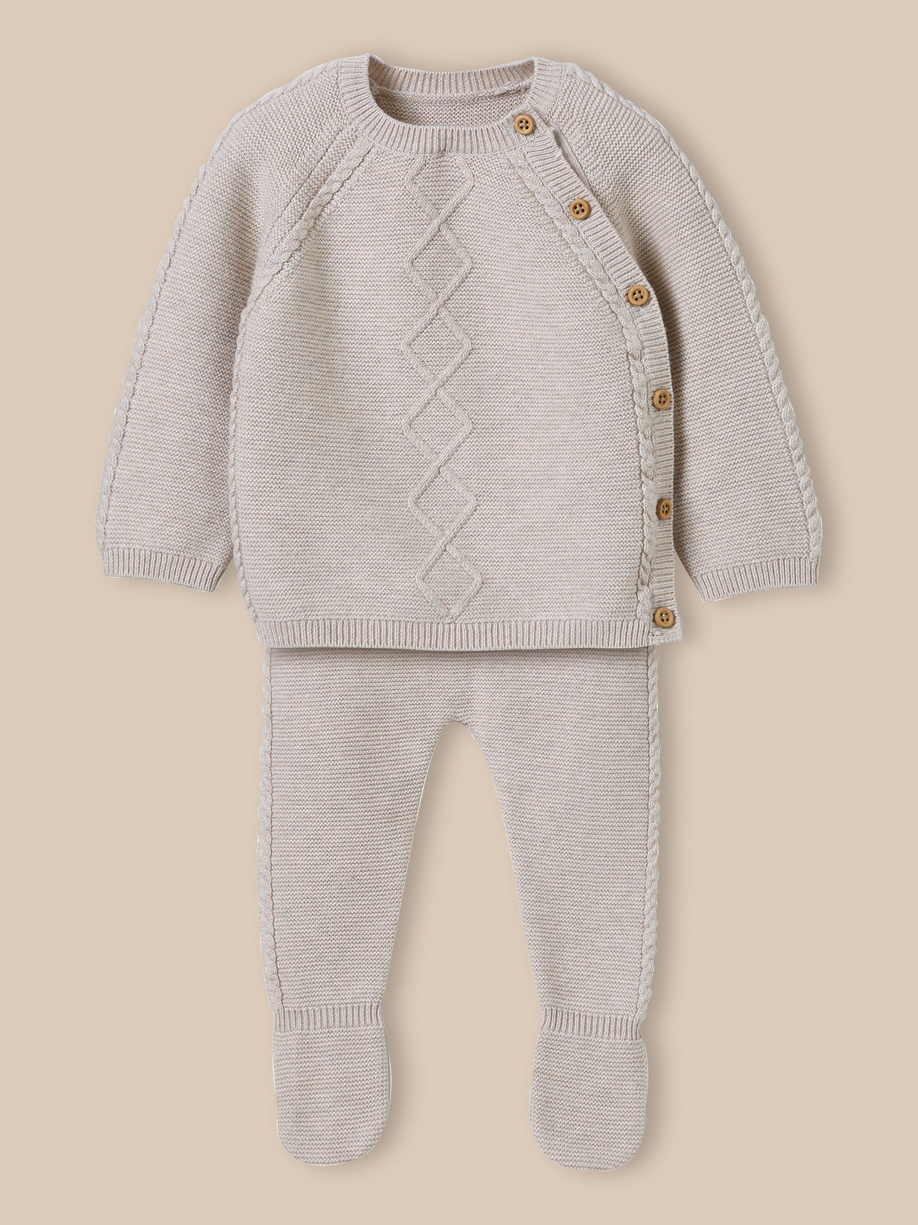 Ensemble naissance - Coton biologique et laine