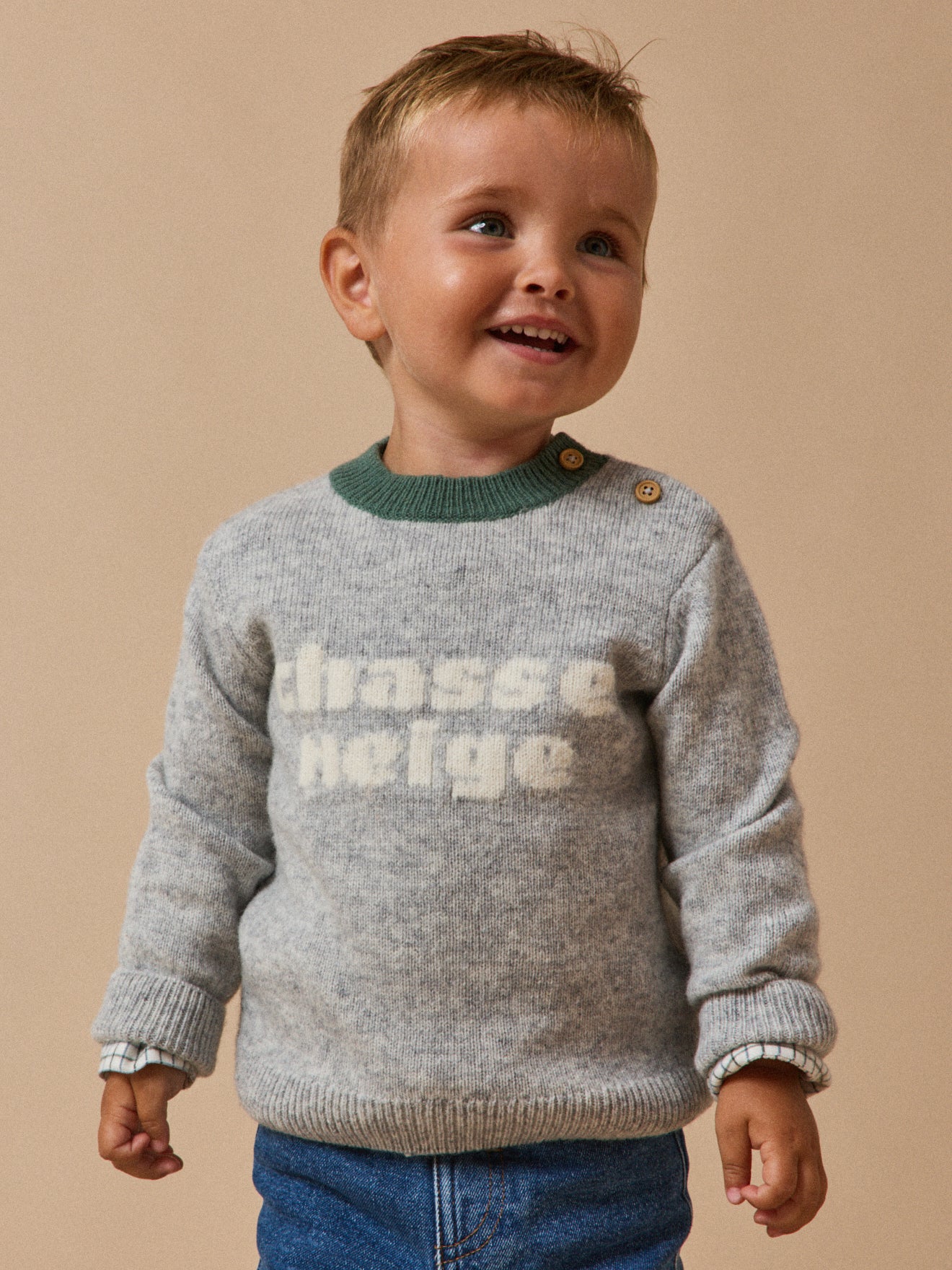 Pull ours Bébé en laine