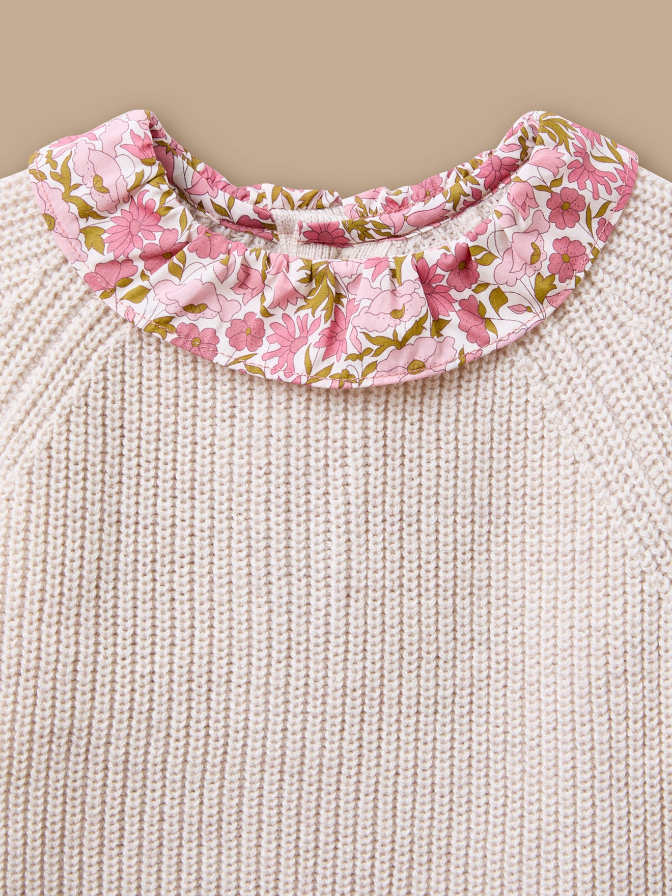 Pull col tissu Liberty Bébé