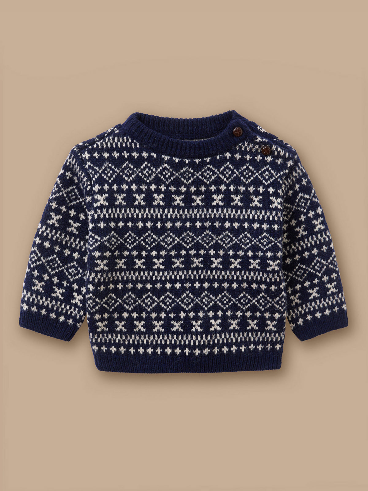 Pull jacquard en laine Bébé