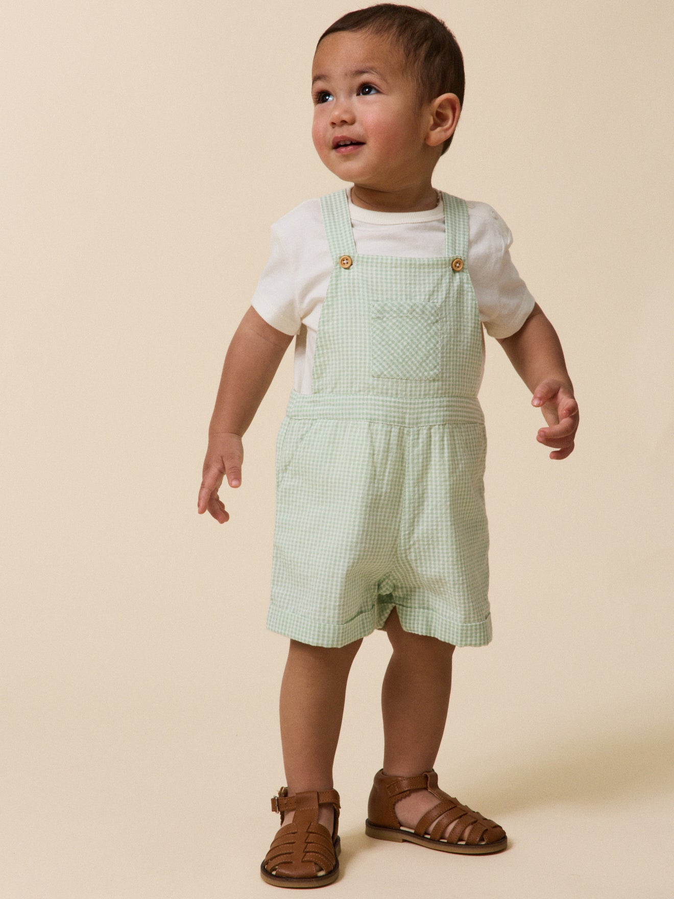 Salopette courte vichy Bébé