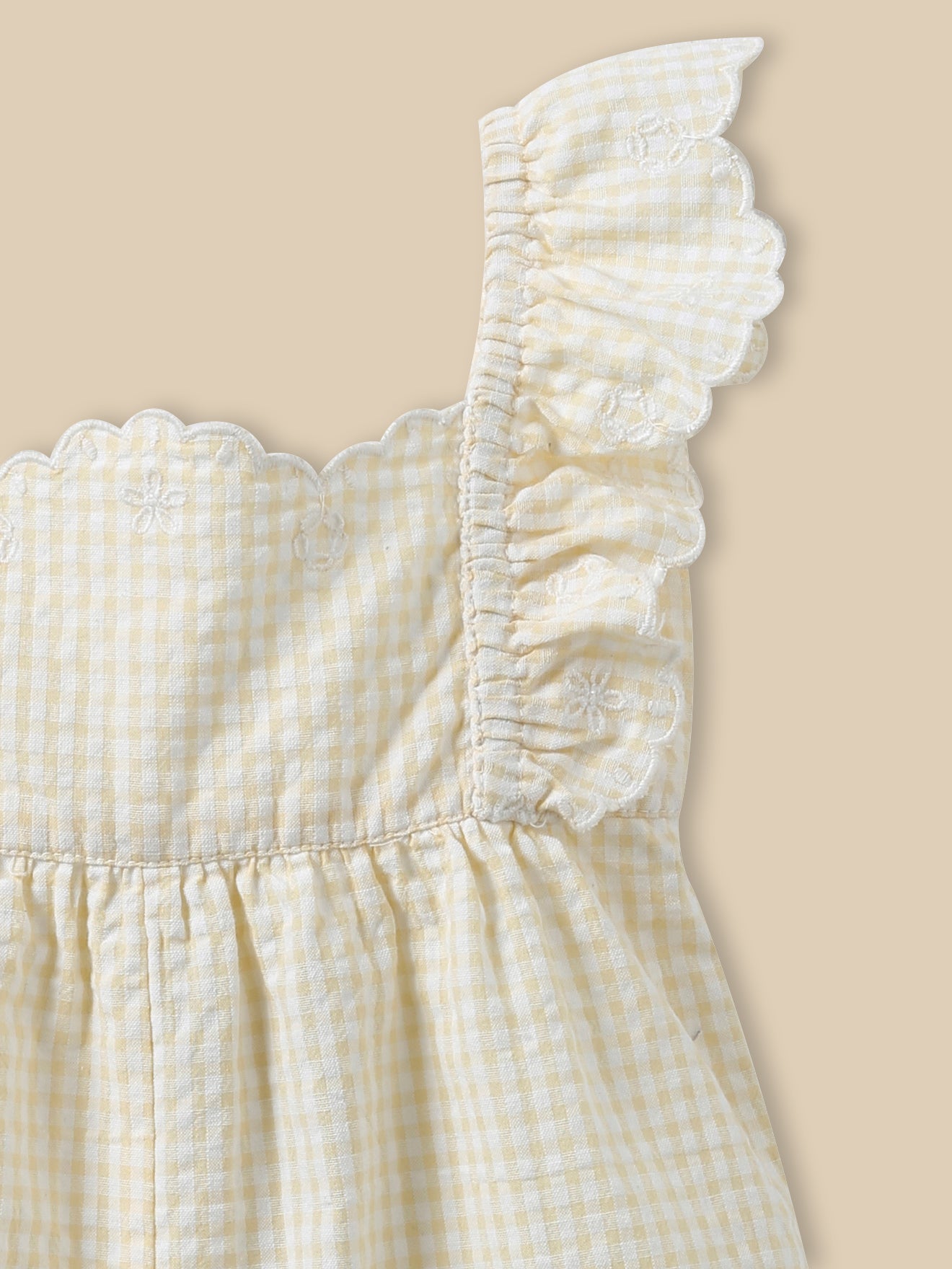 Combishort en vichy Bébé