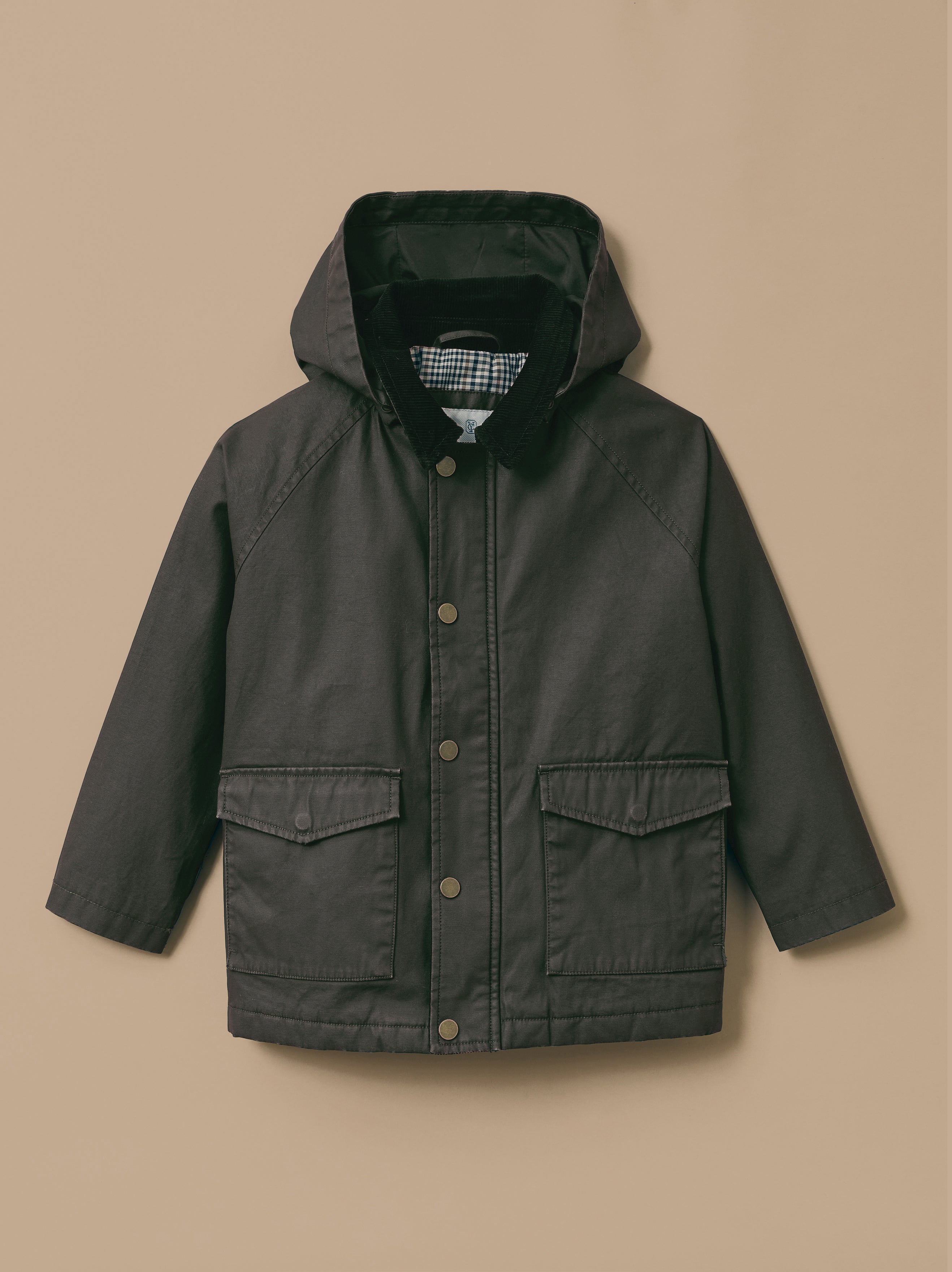 Veste héritage fille en coton enduit