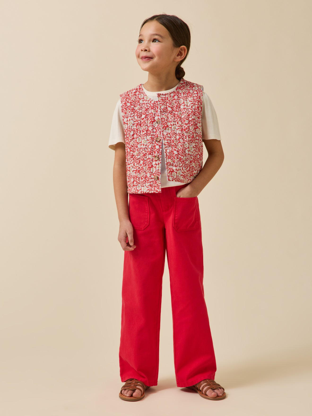 Veste sans manches matelassée Fille tissu Liberty