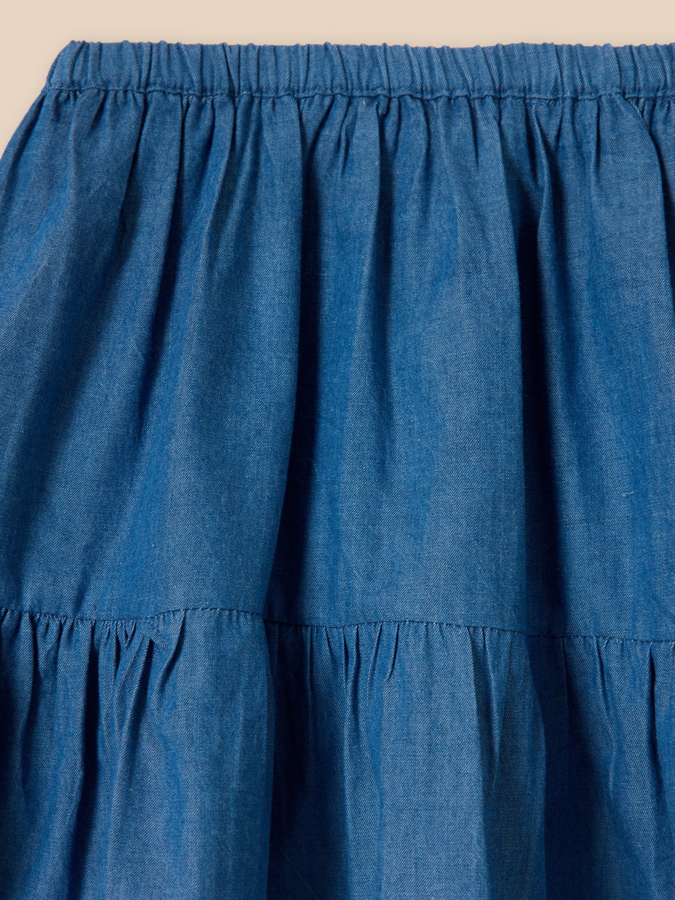 Jupe volantée Fille en denim light