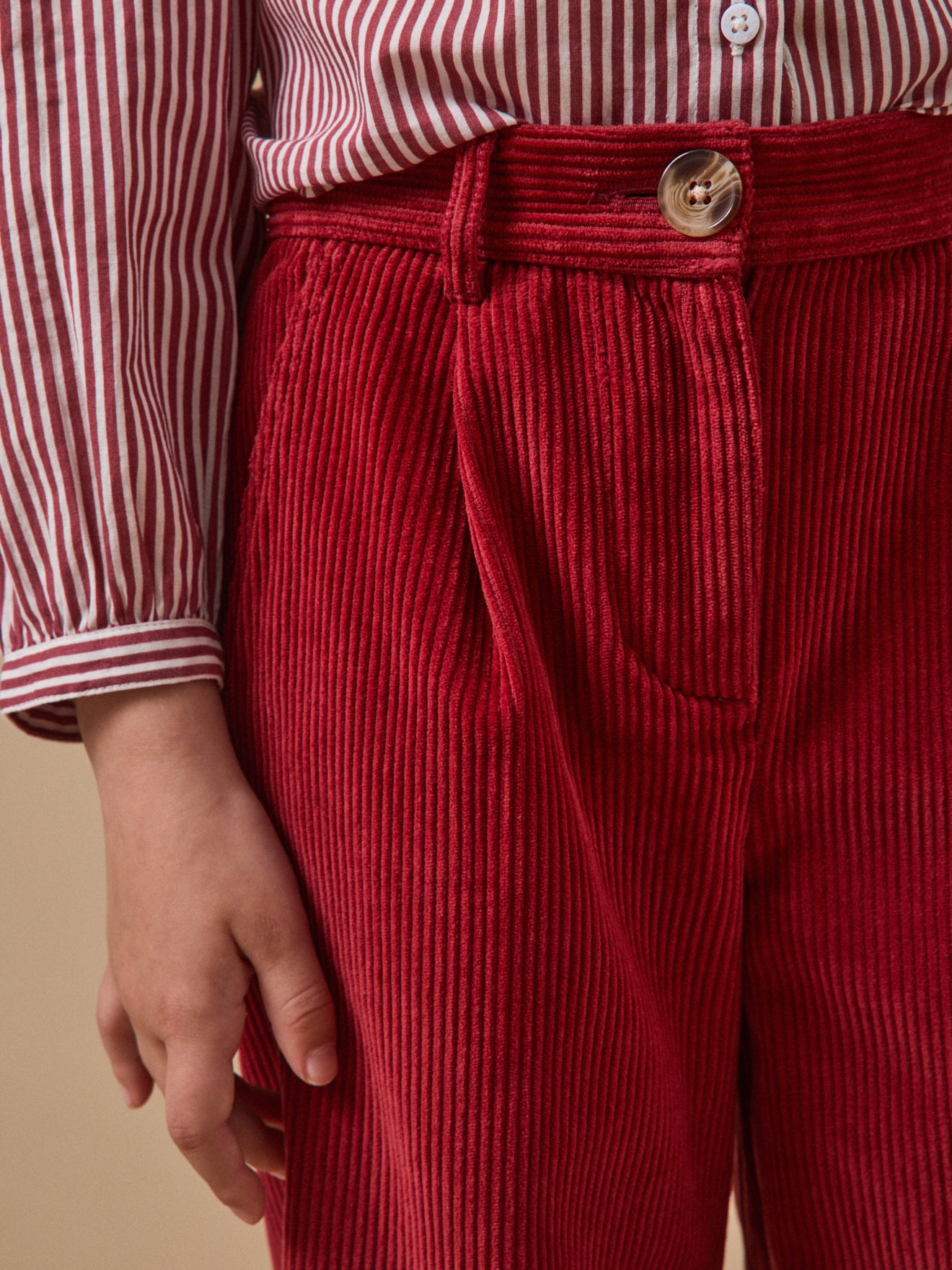 Pantalon large en velours Fille