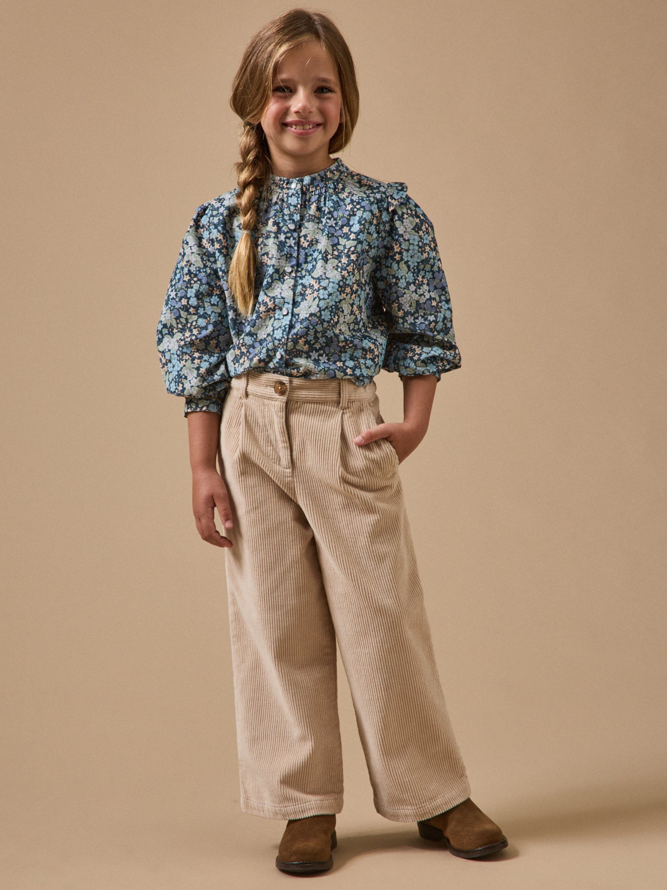 Pantalon flare en velours Fille