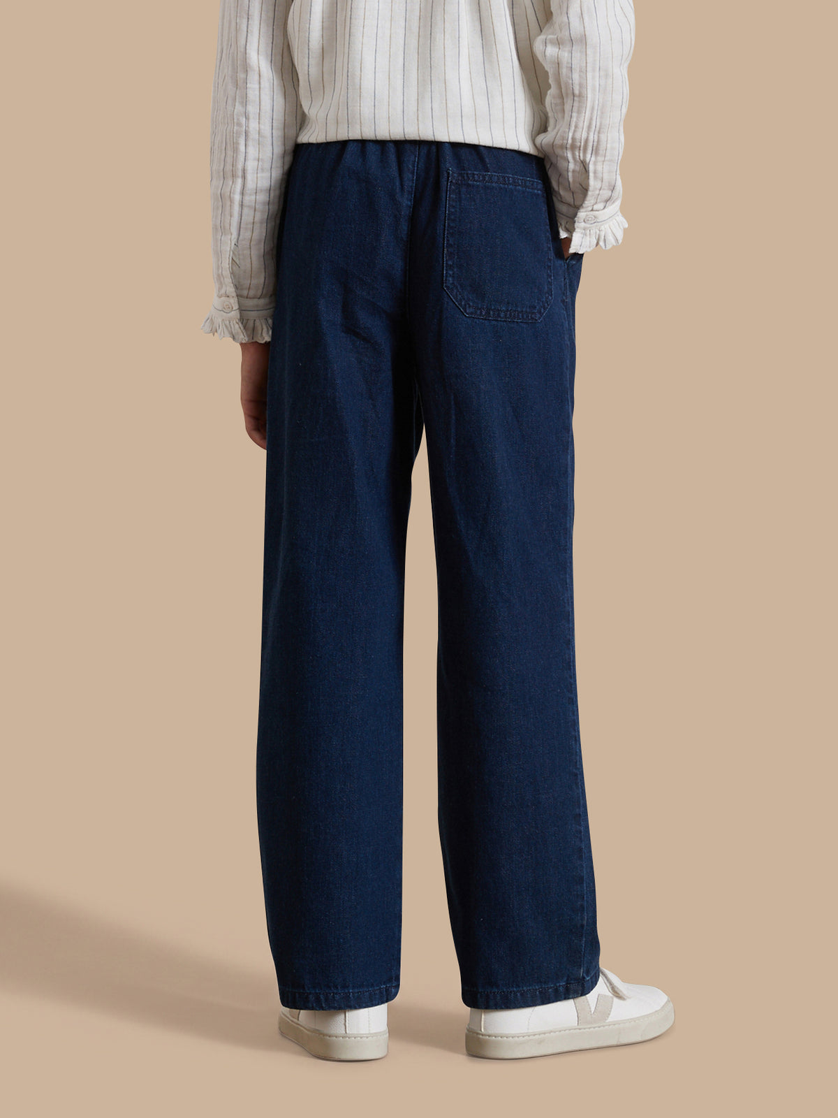 Pantalon large Fille denim light