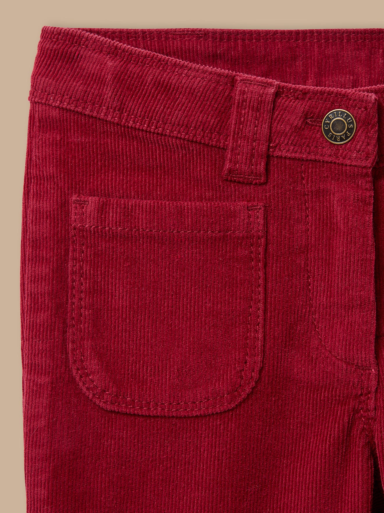 Pantalon flare Fille en velours