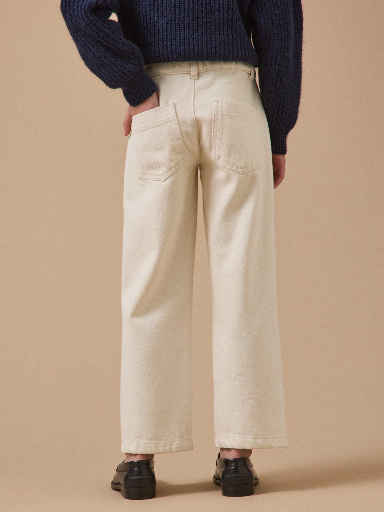 Pantalon droit Fille en denim