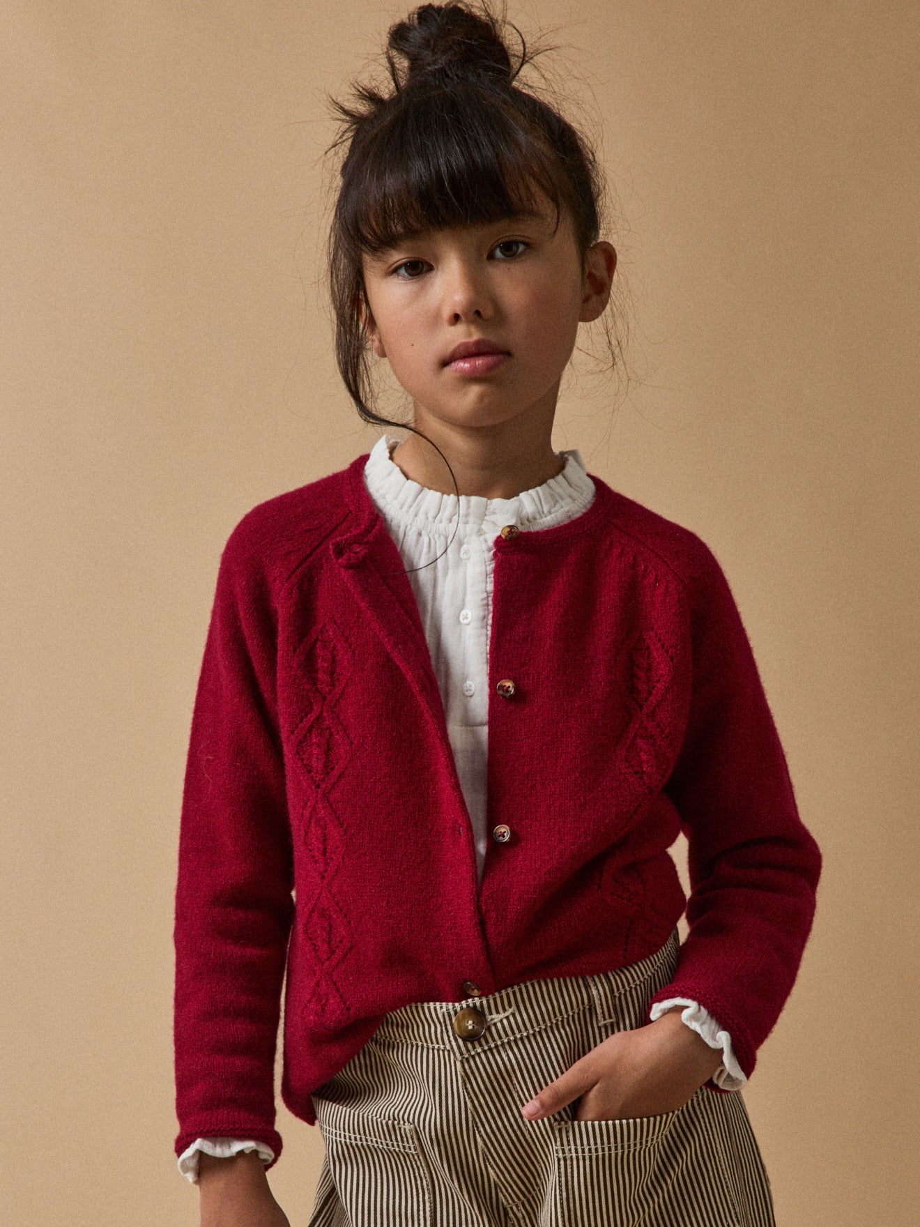 Cardigan Fille en laine mérinos