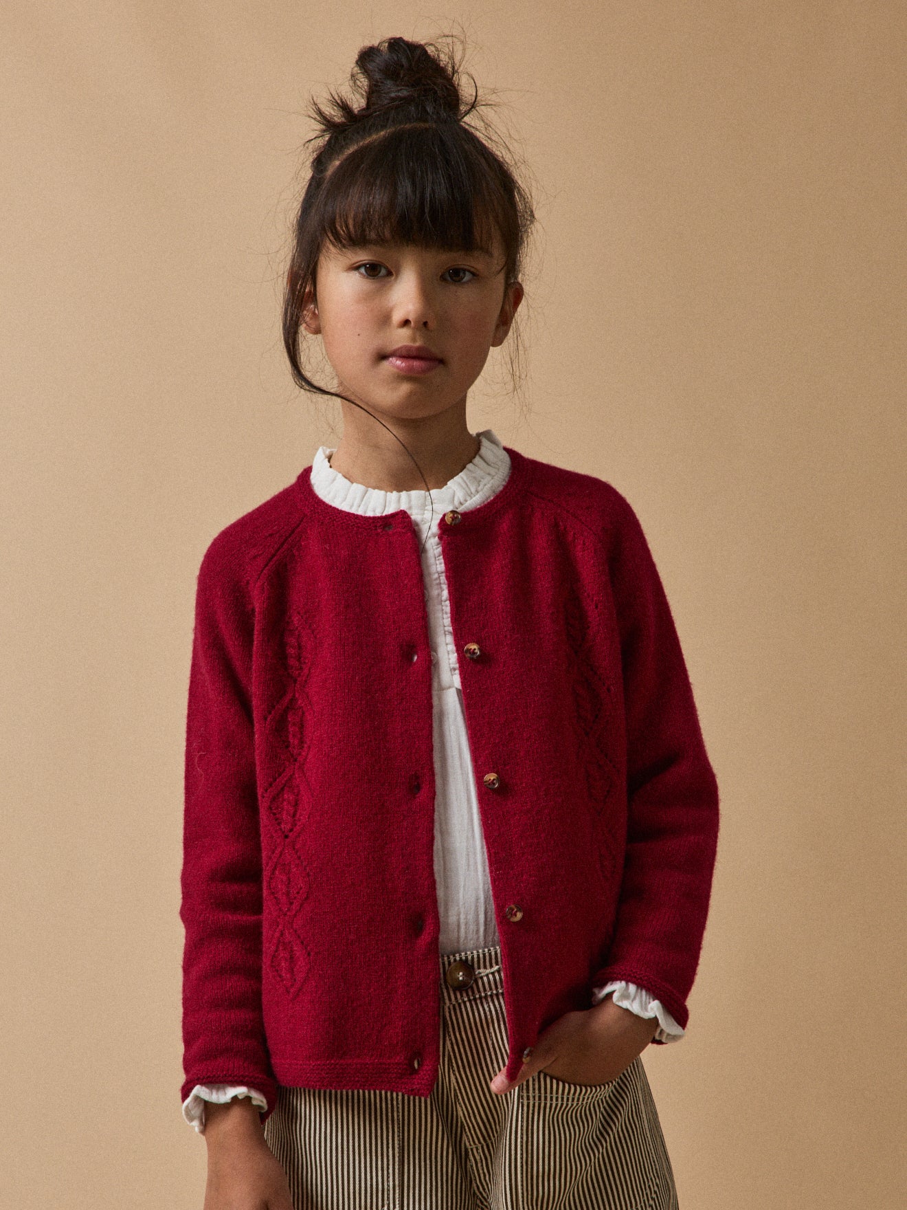 Cardigan Fille en laine mérinos