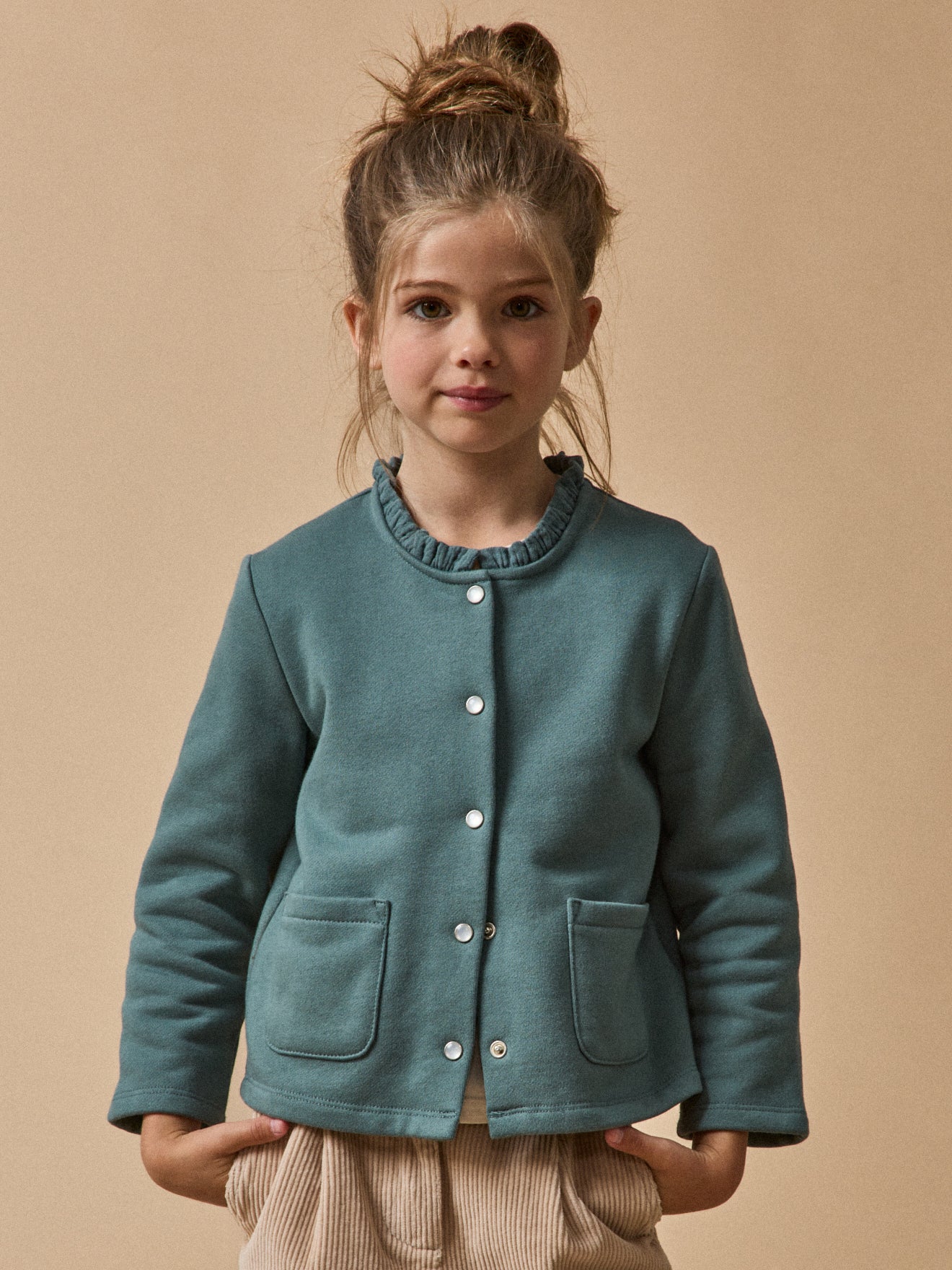 Gilet Fille en molleton - Coton biologique