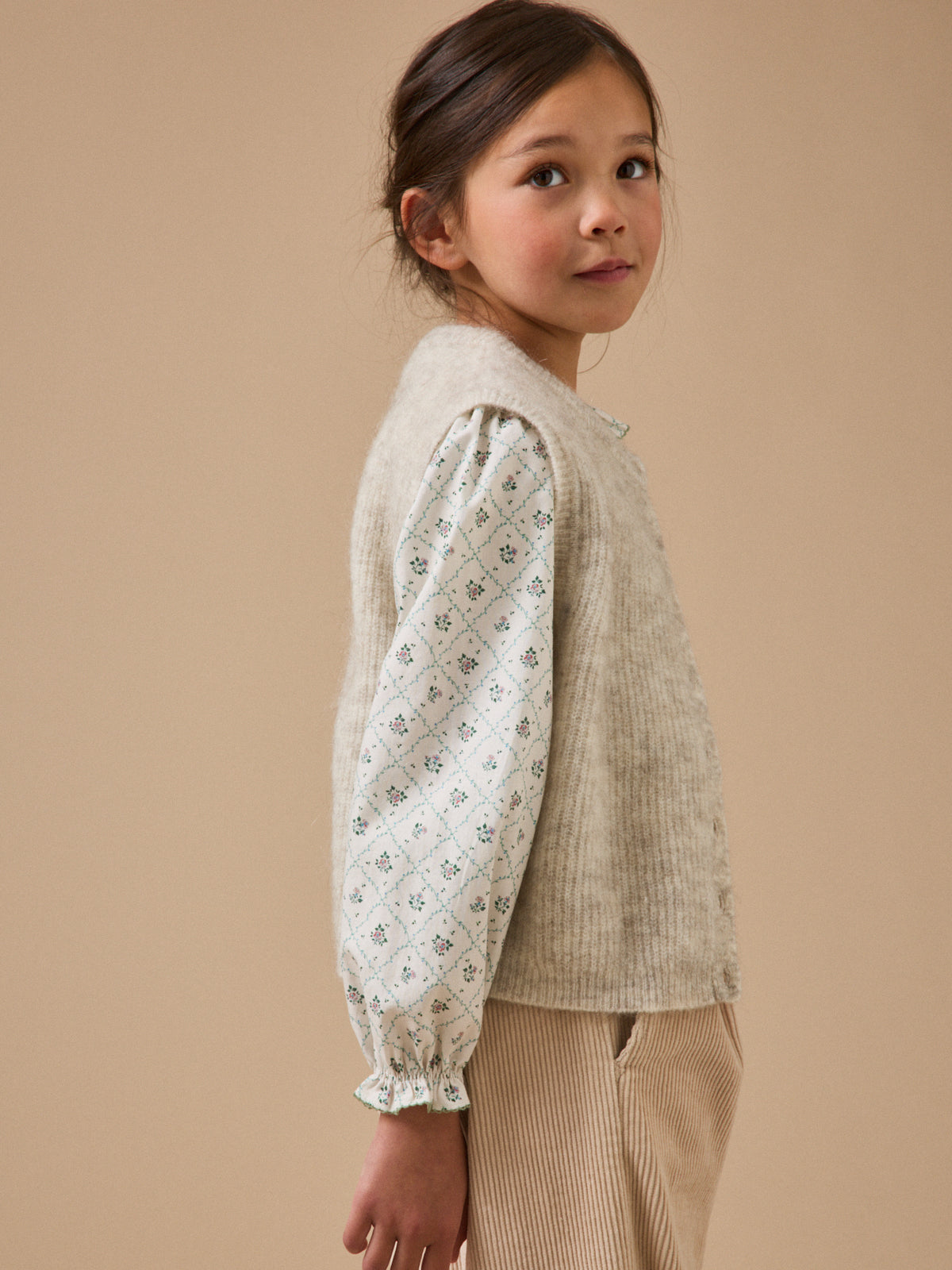 Cardigan sans manches doux Fille