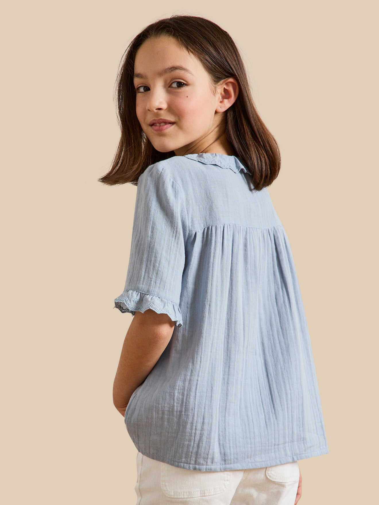 Chemise Fille en gaze - Coton biologique
