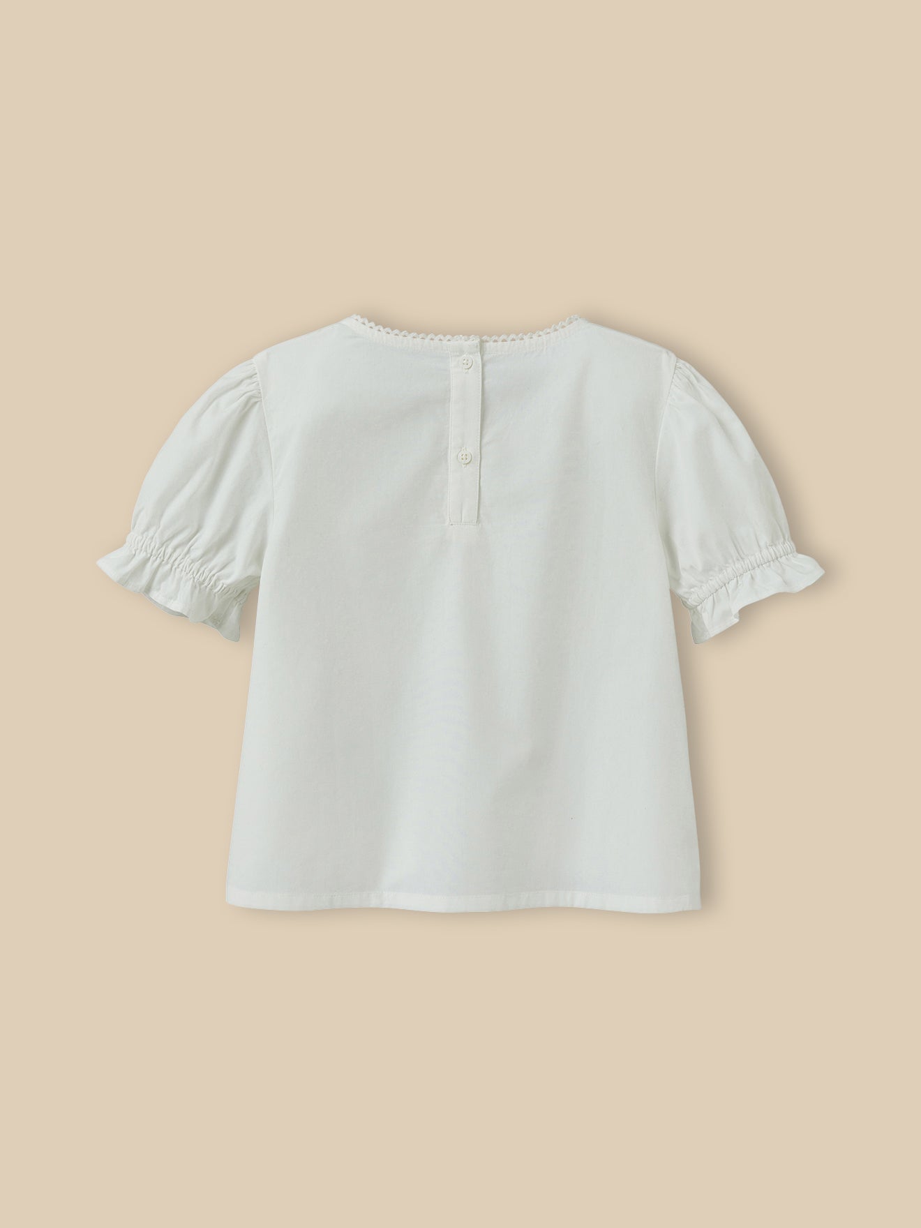 Blouse fille plastron brodée