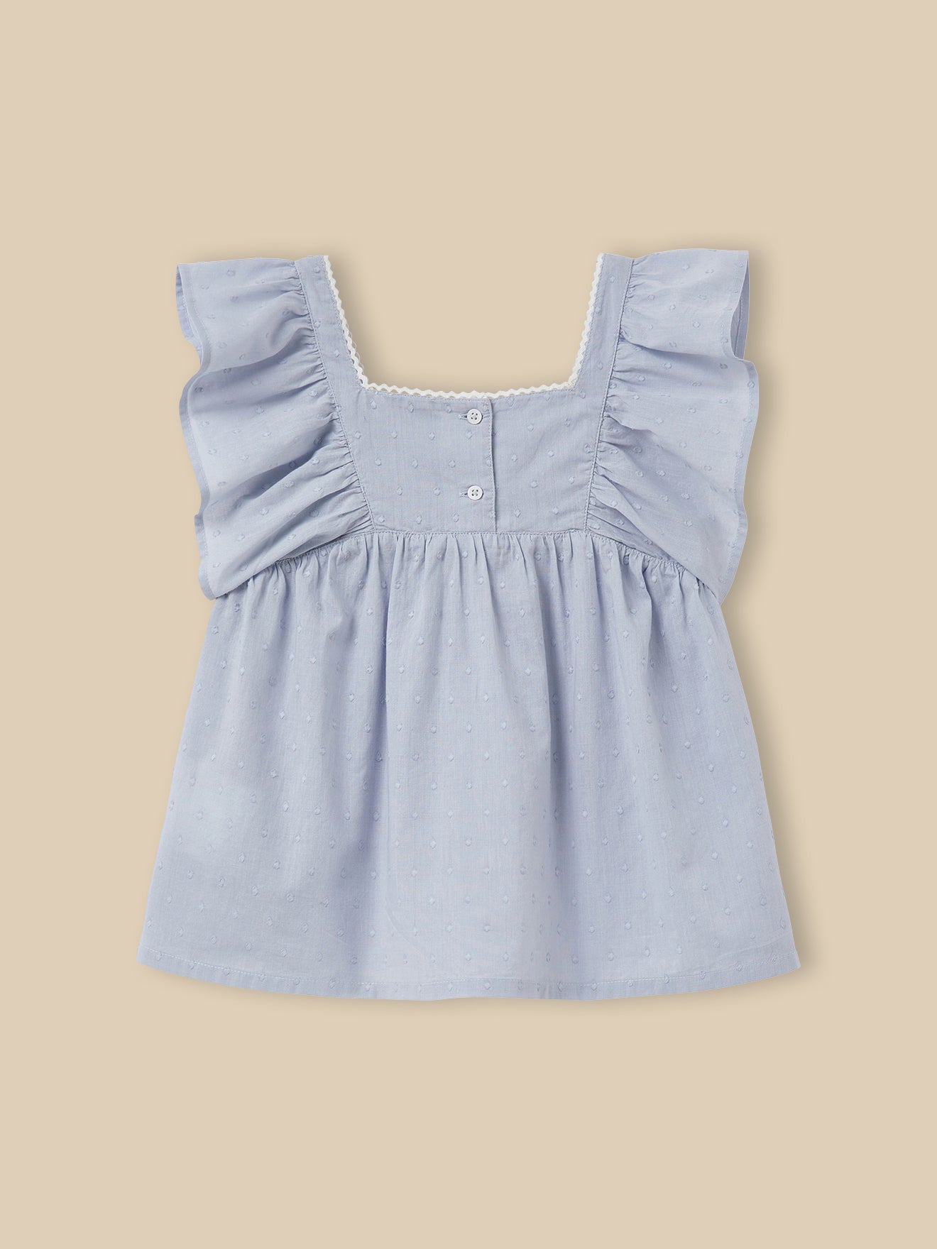 Blouse Fille en plumetis brodé