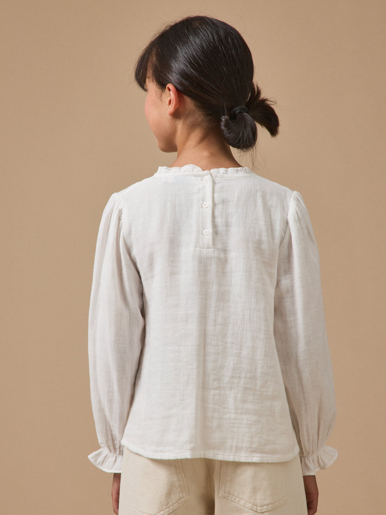 Chemise trousseau Fille gaze de coton
